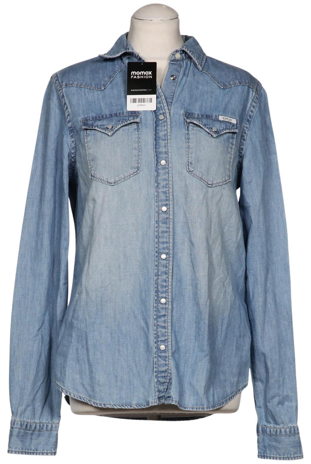 

Replay Damen Bluse, hellblau, Gr. 38