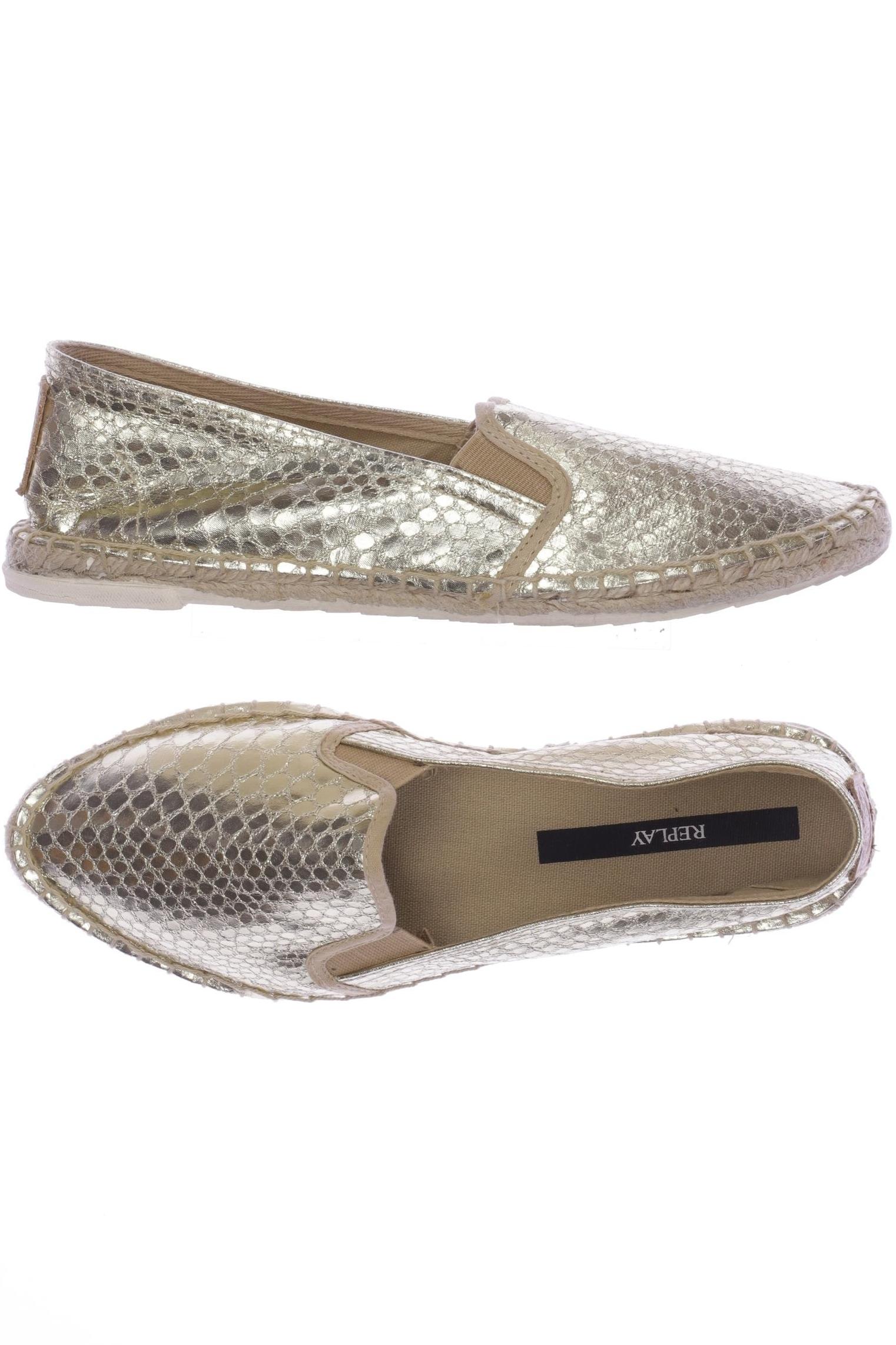 

Replay Damen Halbschuh, gold, Gr. 38