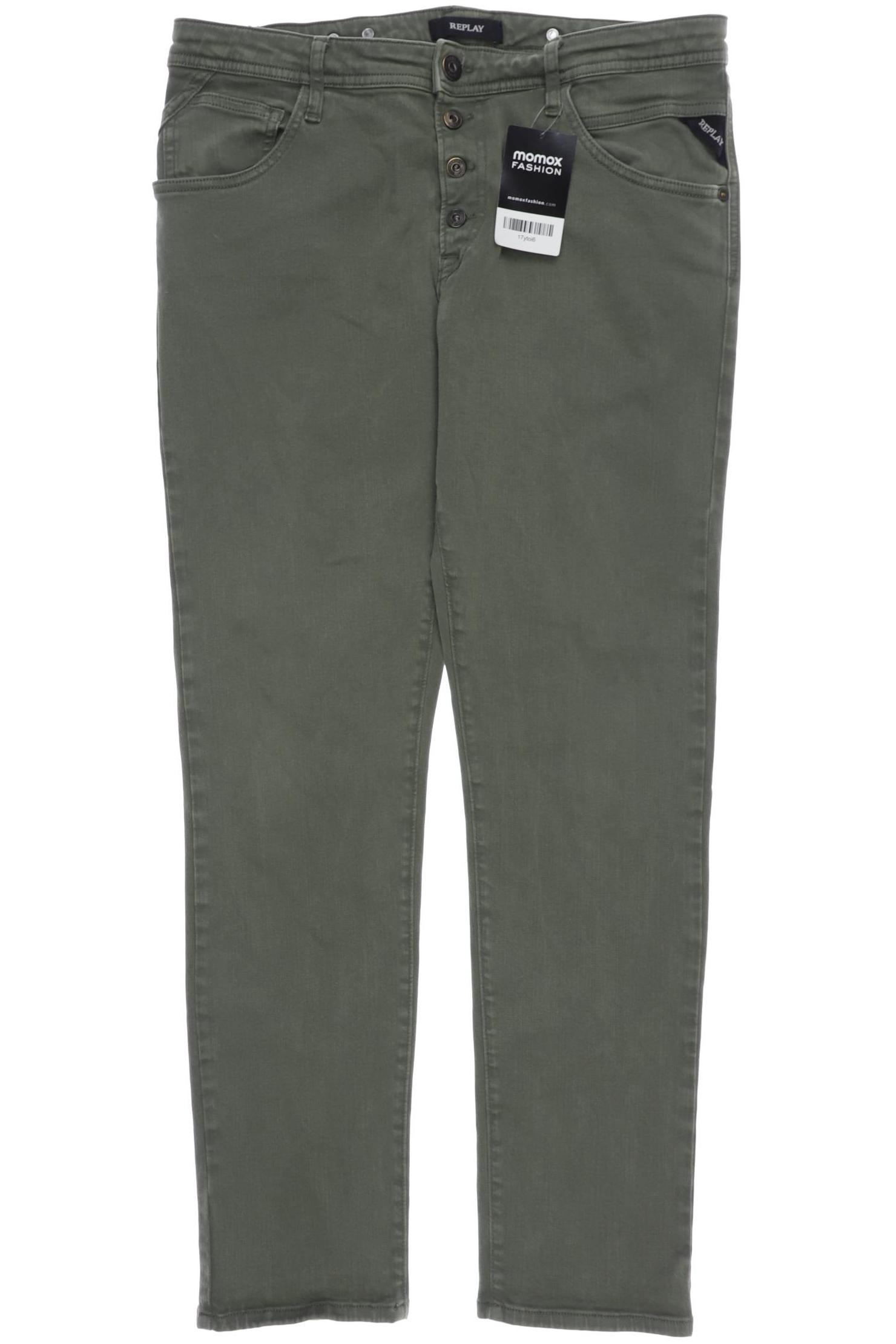 

Replay Damen Jeans, grün, Gr. 28