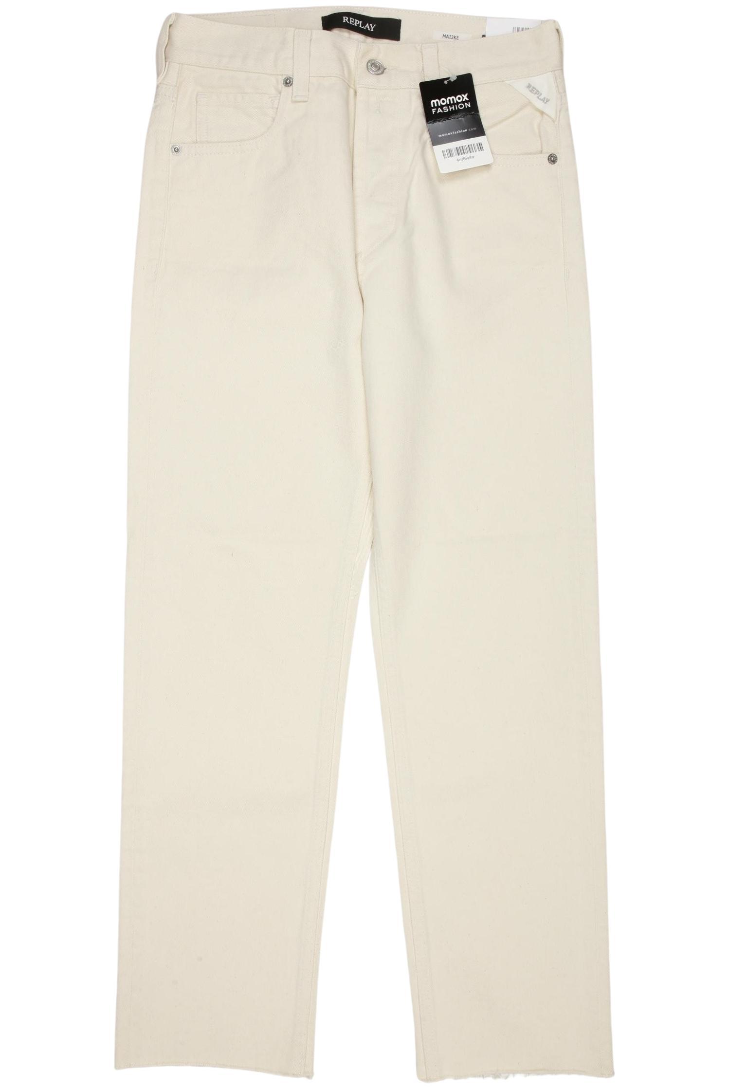

Replay Damen Jeans, cremeweiß, Gr. 25