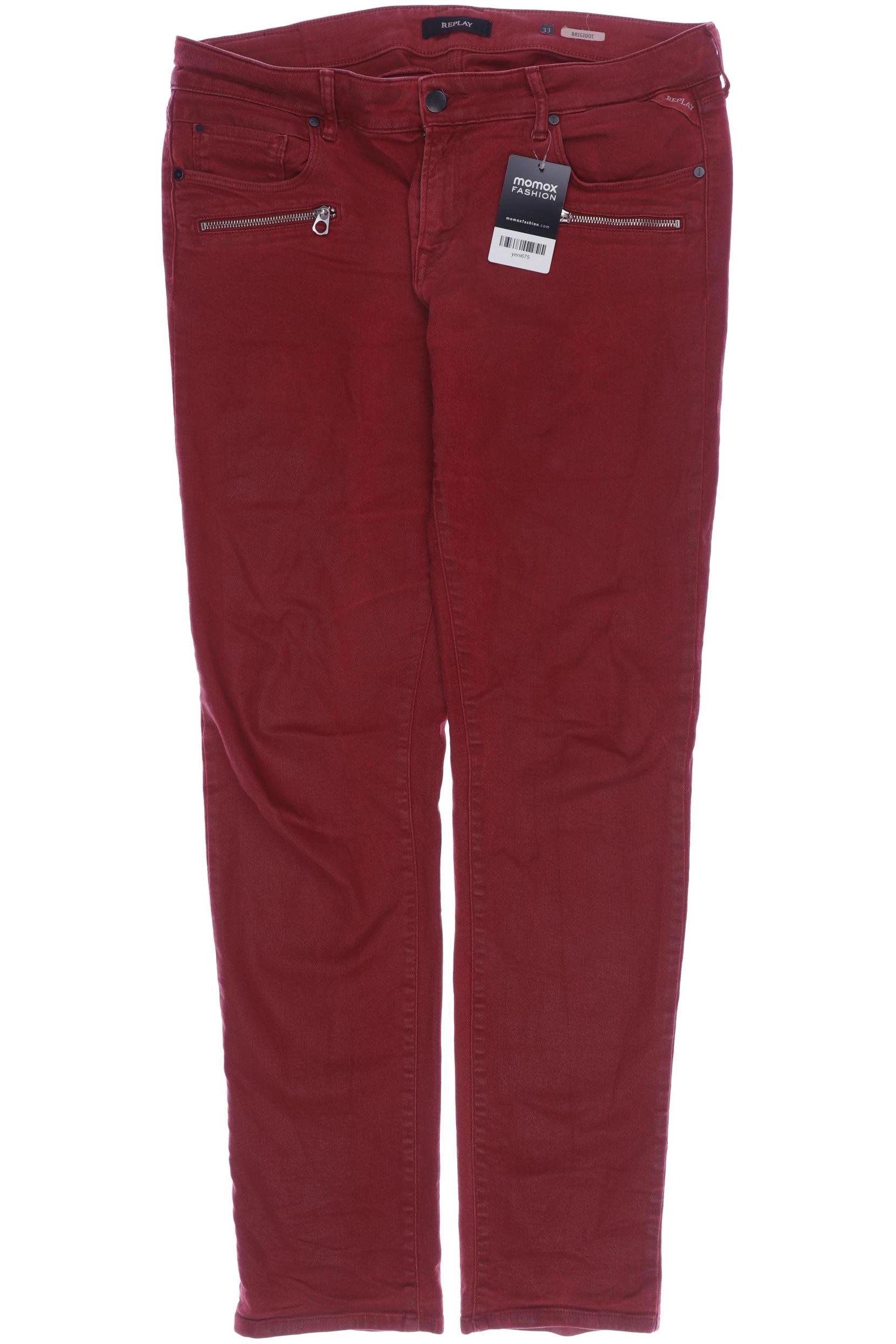 

Replay Damen Jeans, rot, Gr. 33