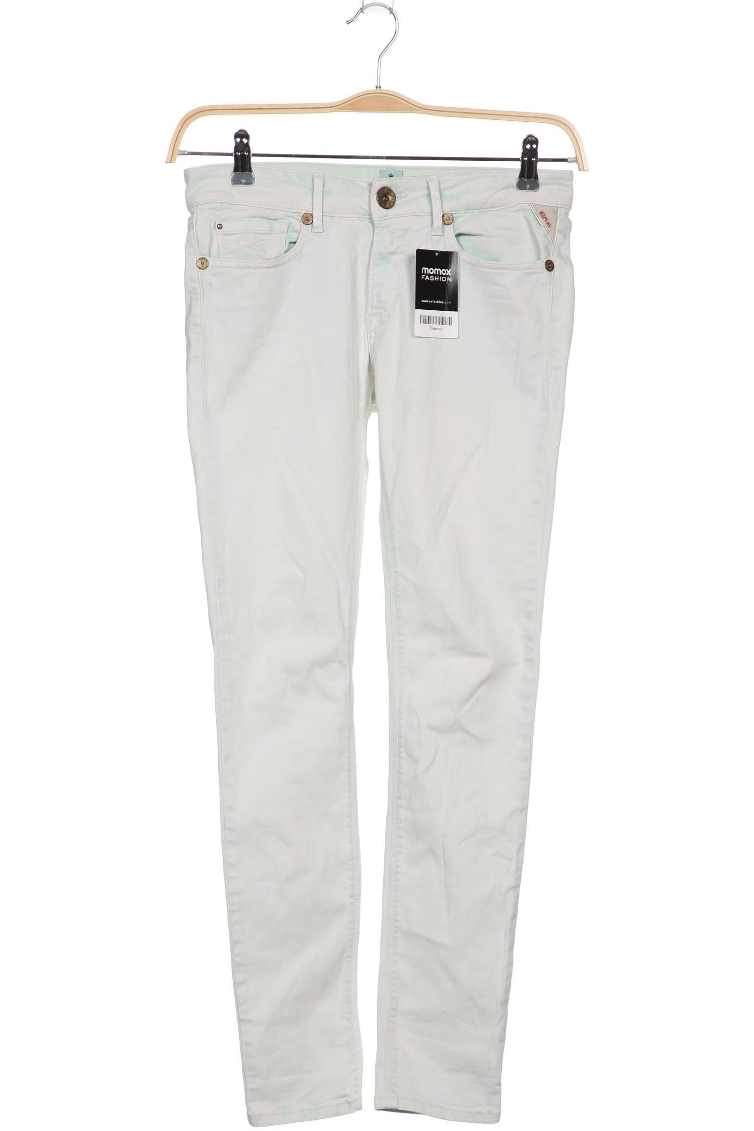 

Replay Damen Jeans, cremeweiß
