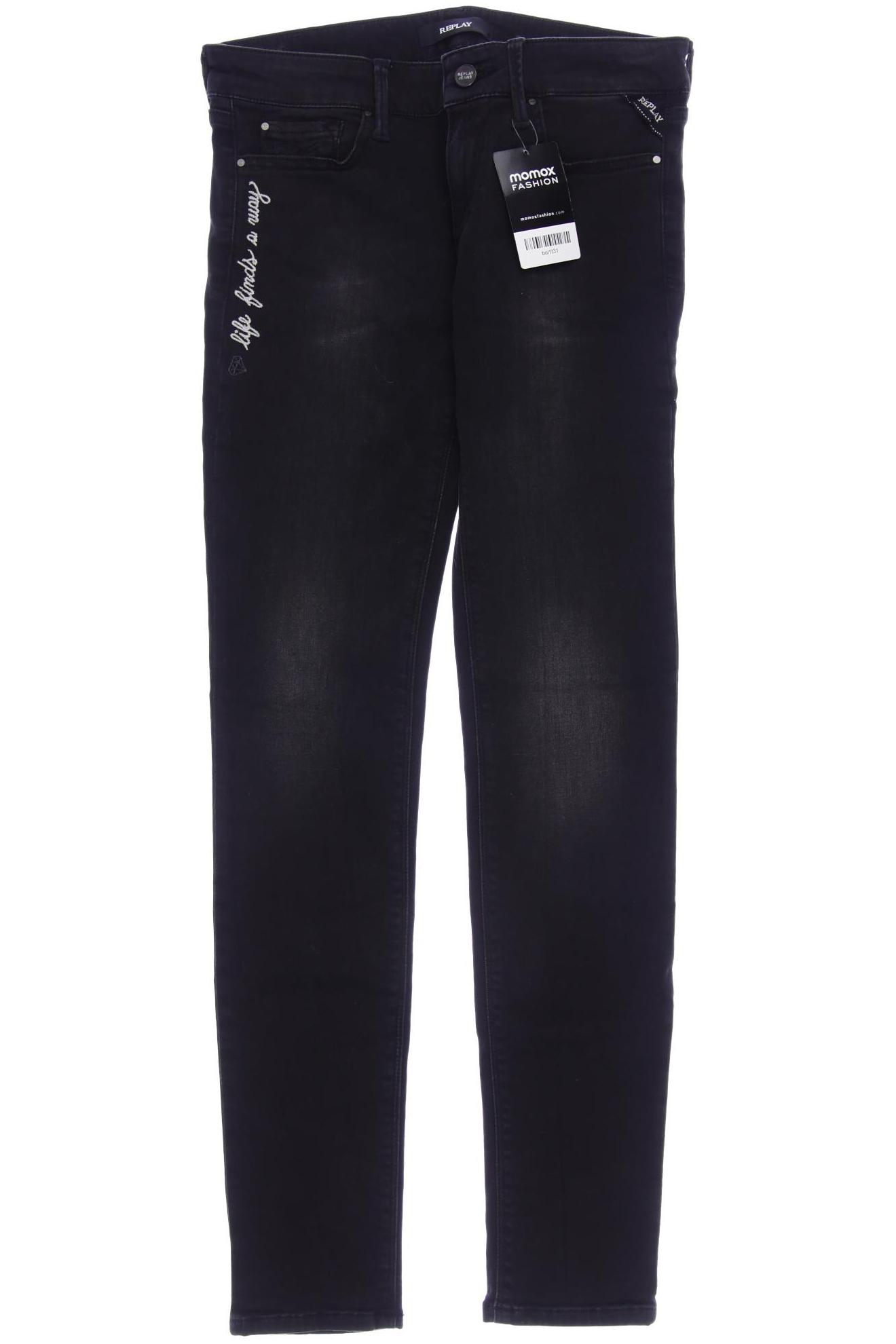 

Replay Damen Jeans, schwarz, Gr. 27