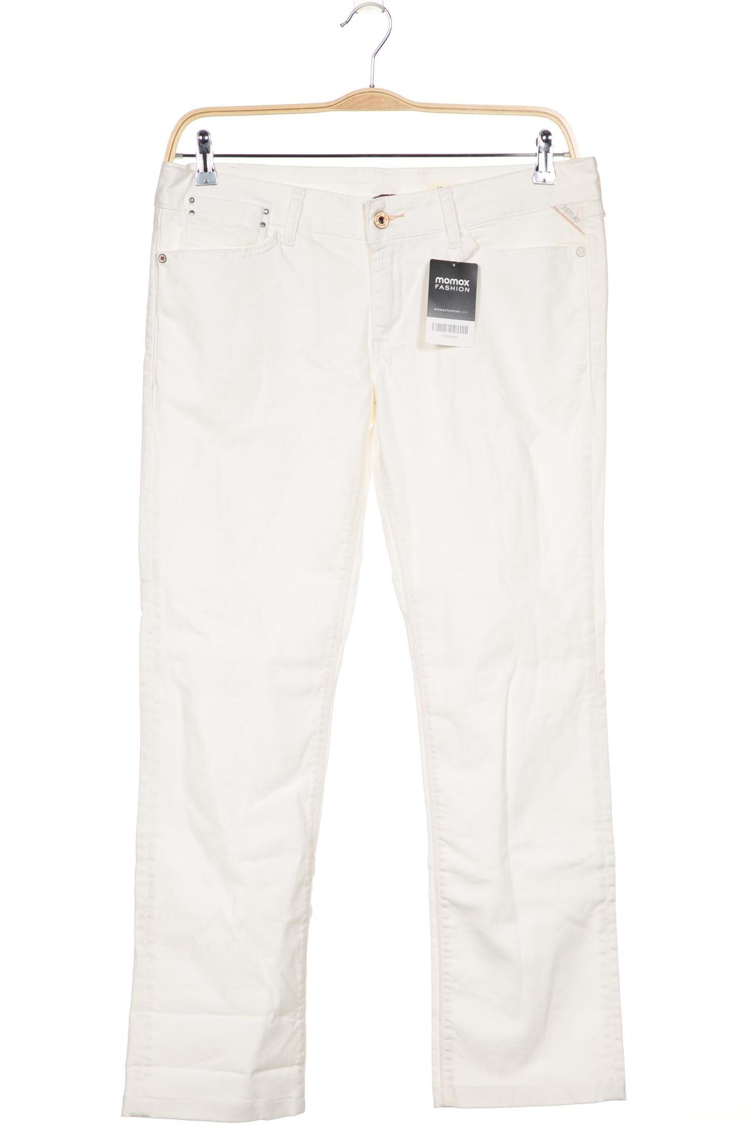 

Replay Damen Jeans, cremeweiß, Gr. 44