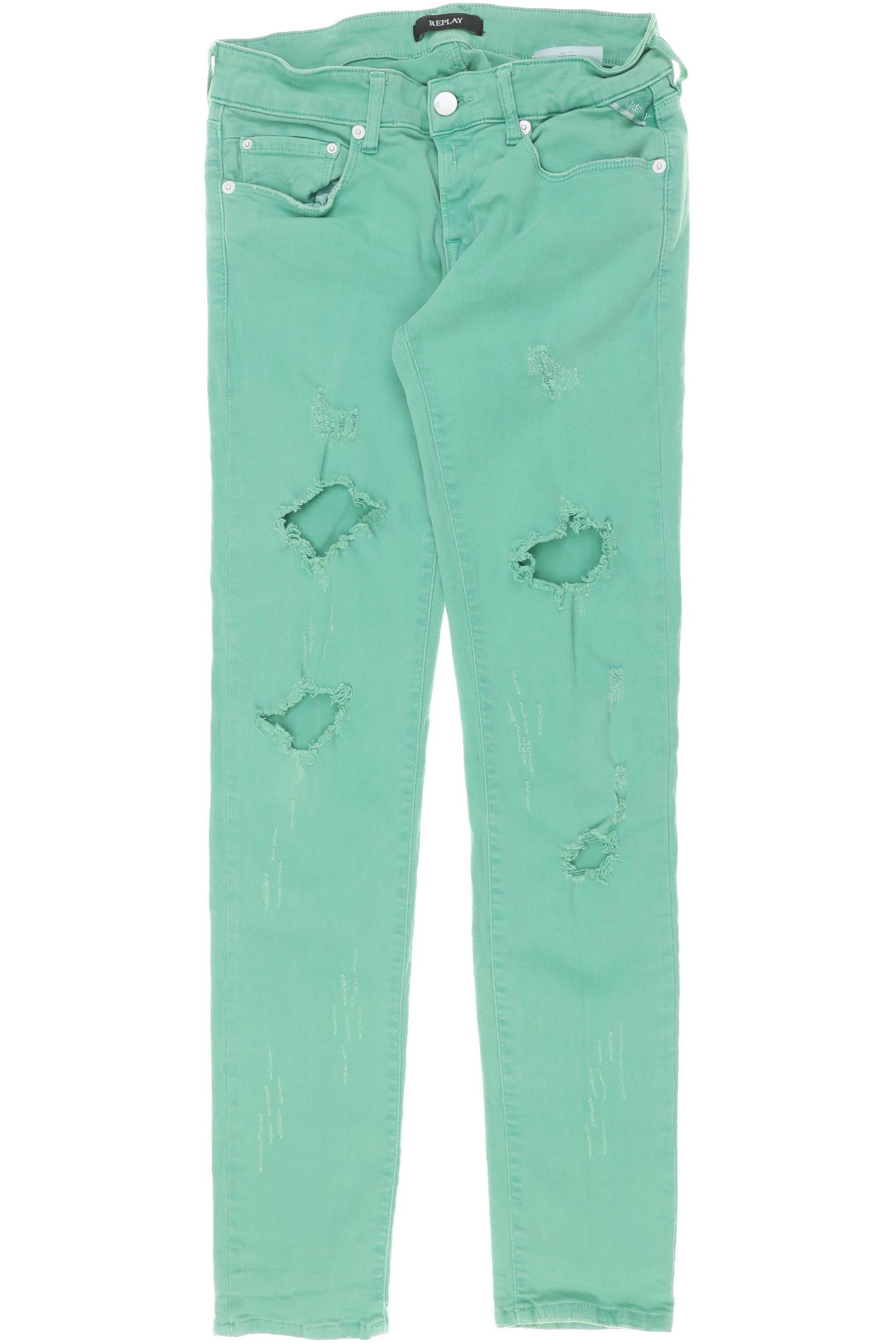 

Replay Damen Jeans, grün, Gr. 27