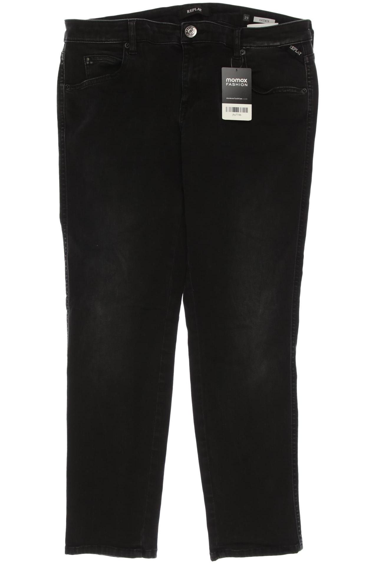 

Replay Damen Jeans, schwarz, Gr. 0
