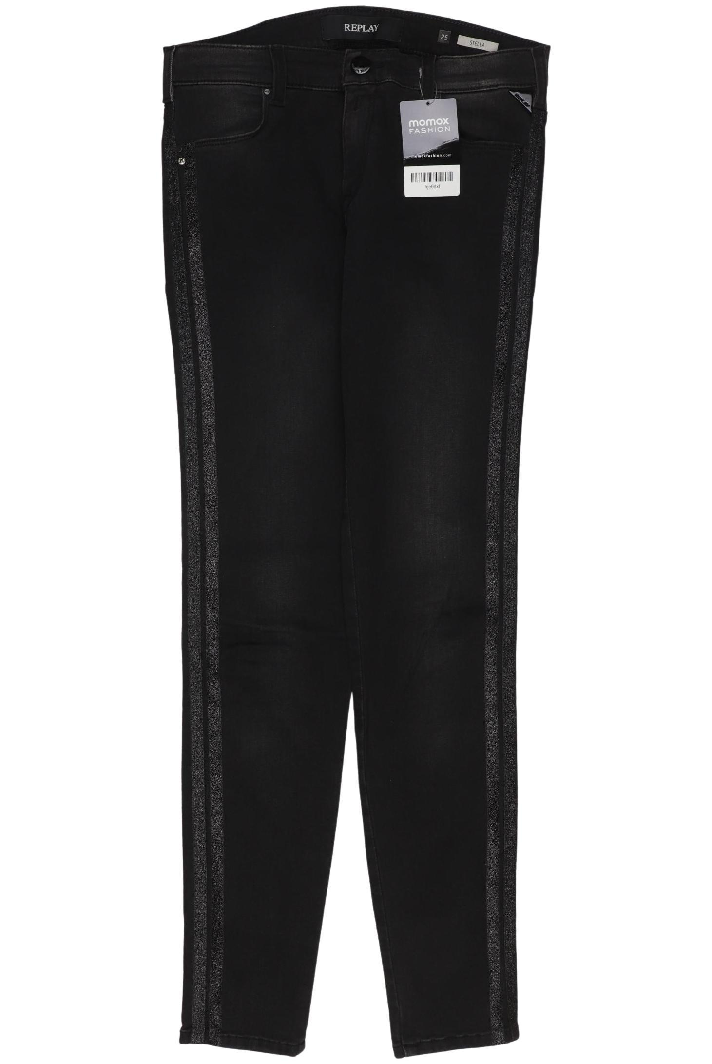 

Replay Damen Jeans, schwarz, Gr. 25