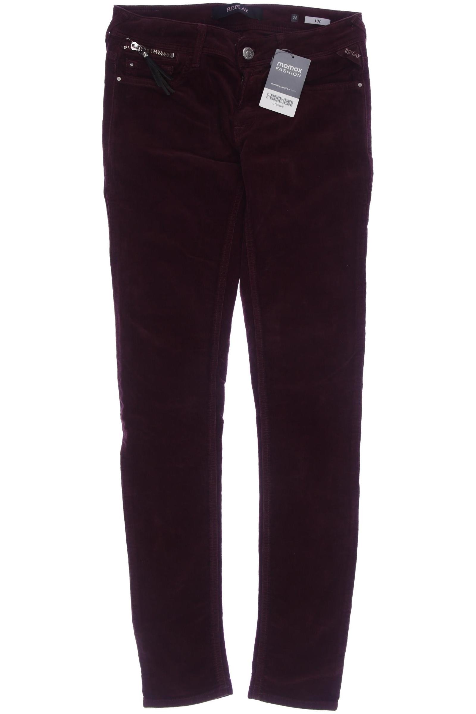 

Replay Damen Jeans, bordeaux, Gr. 26