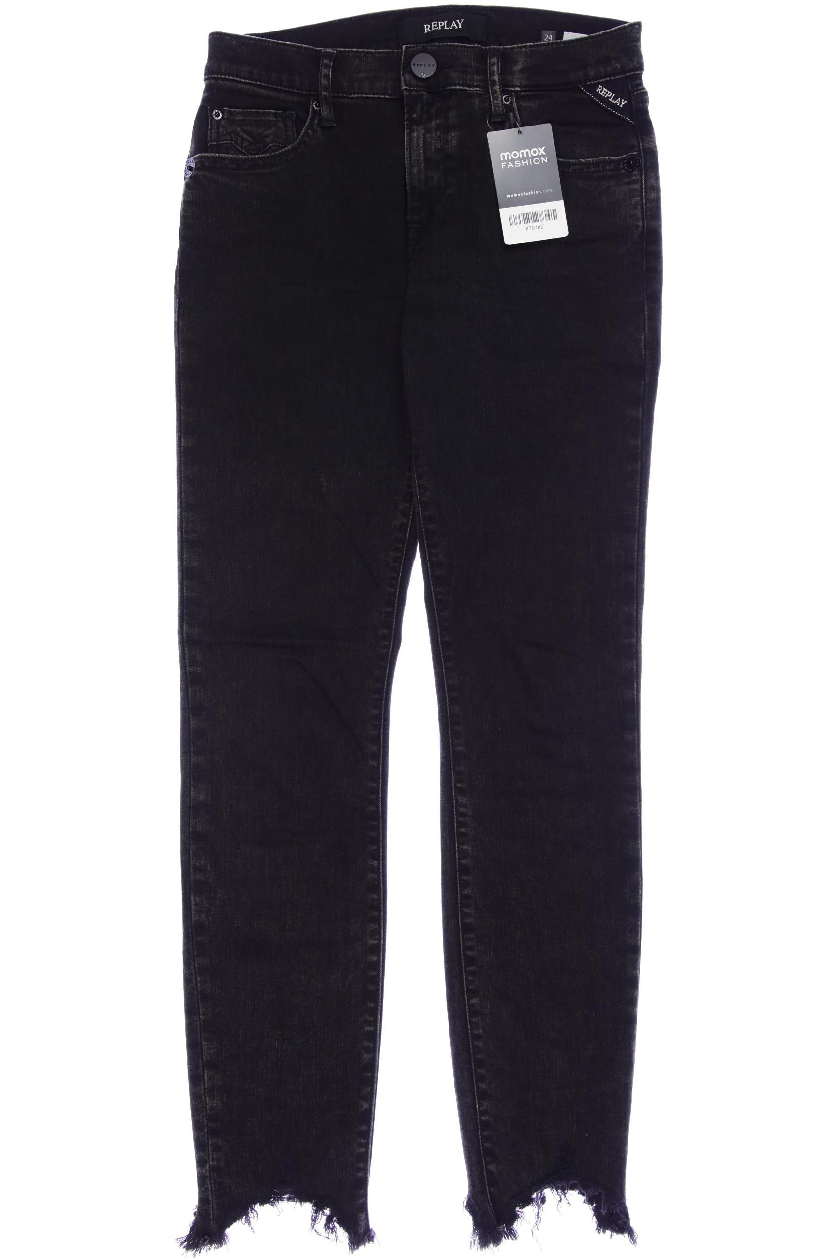 

Replay Damen Jeans, schwarz, Gr. 24