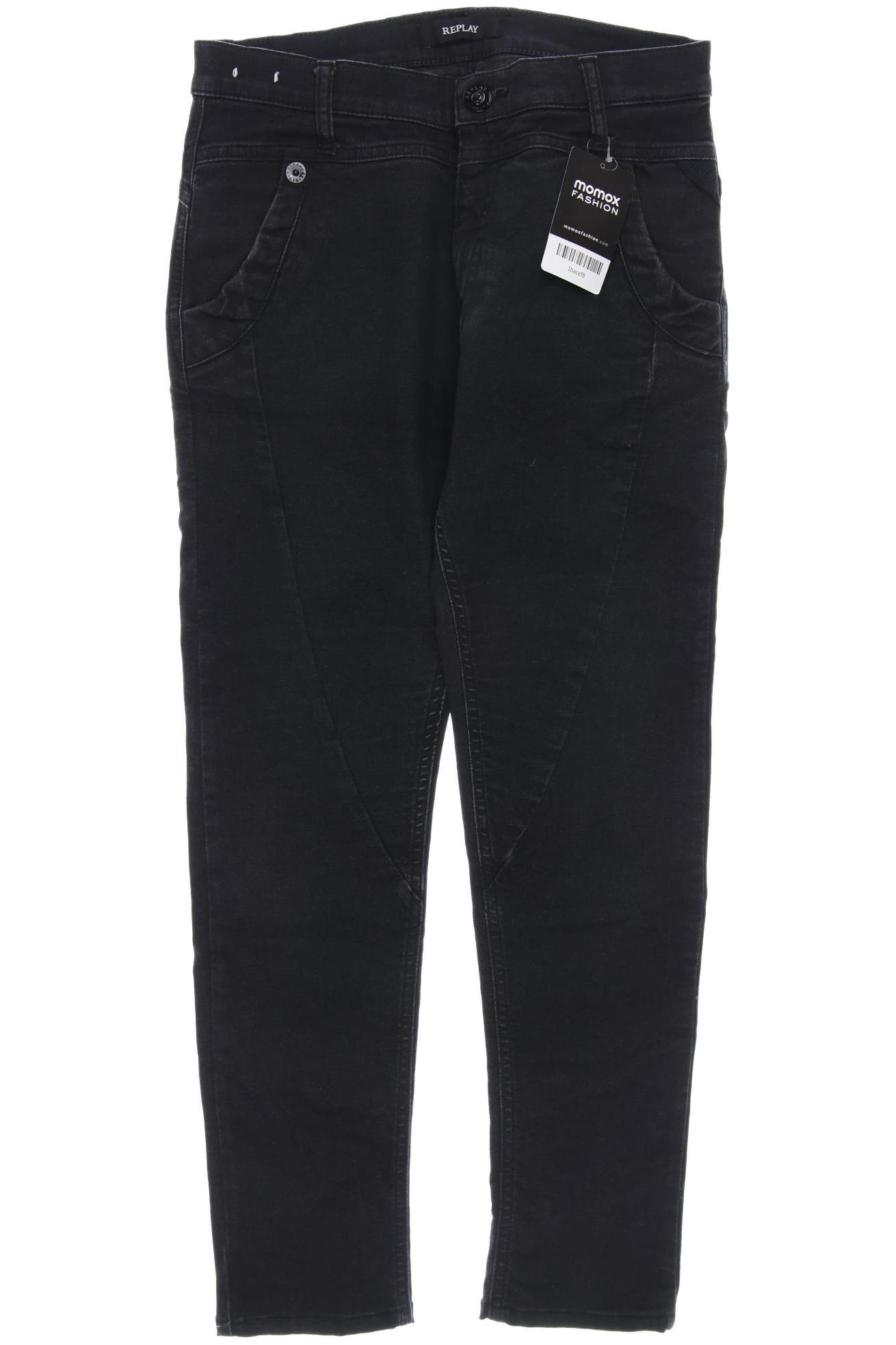 

Replay Damen Jeans, schwarz, Gr. 24