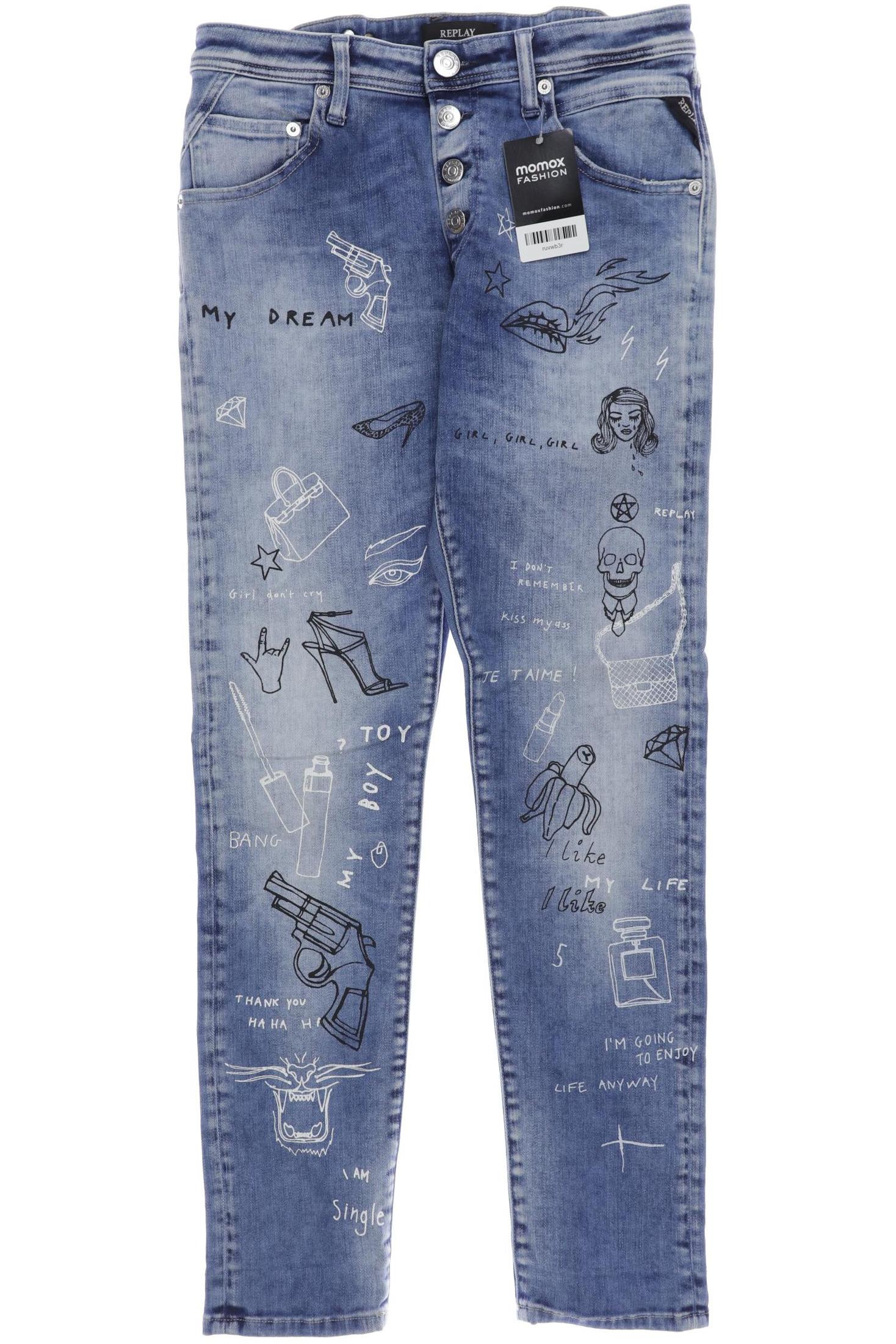 

Replay Damen Jeans, blau, Gr. 27