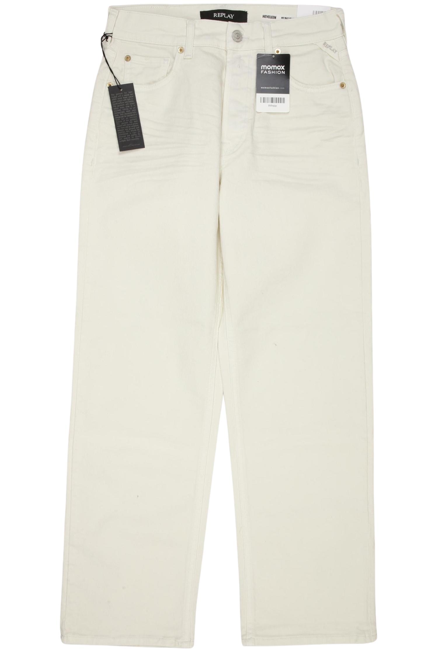 

Replay Damen Jeans, cremeweiß, Gr. 25