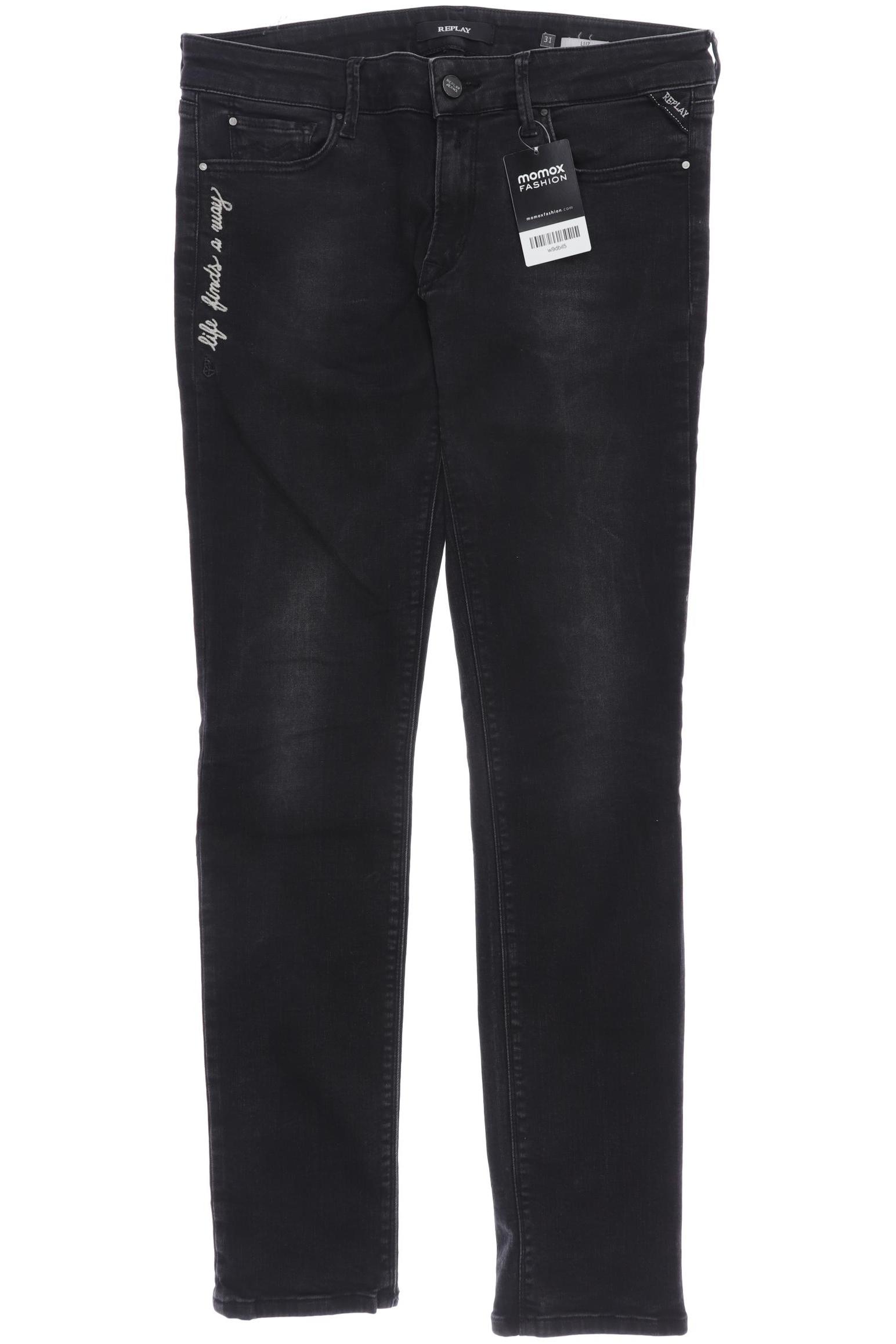 

Replay Damen Jeans, schwarz, Gr. 31