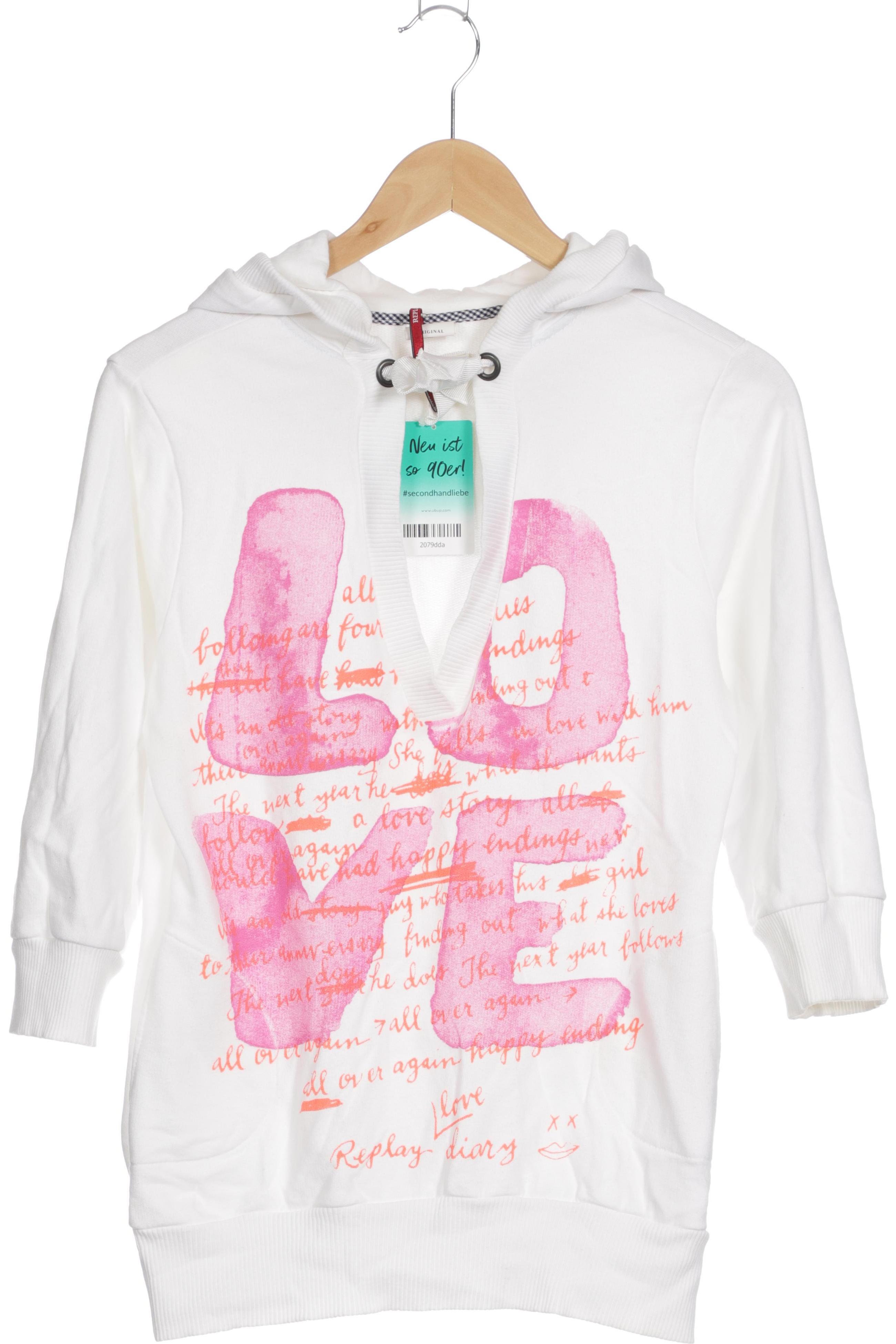 

Replay Damen Kapuzenpullover, weiß, Gr.