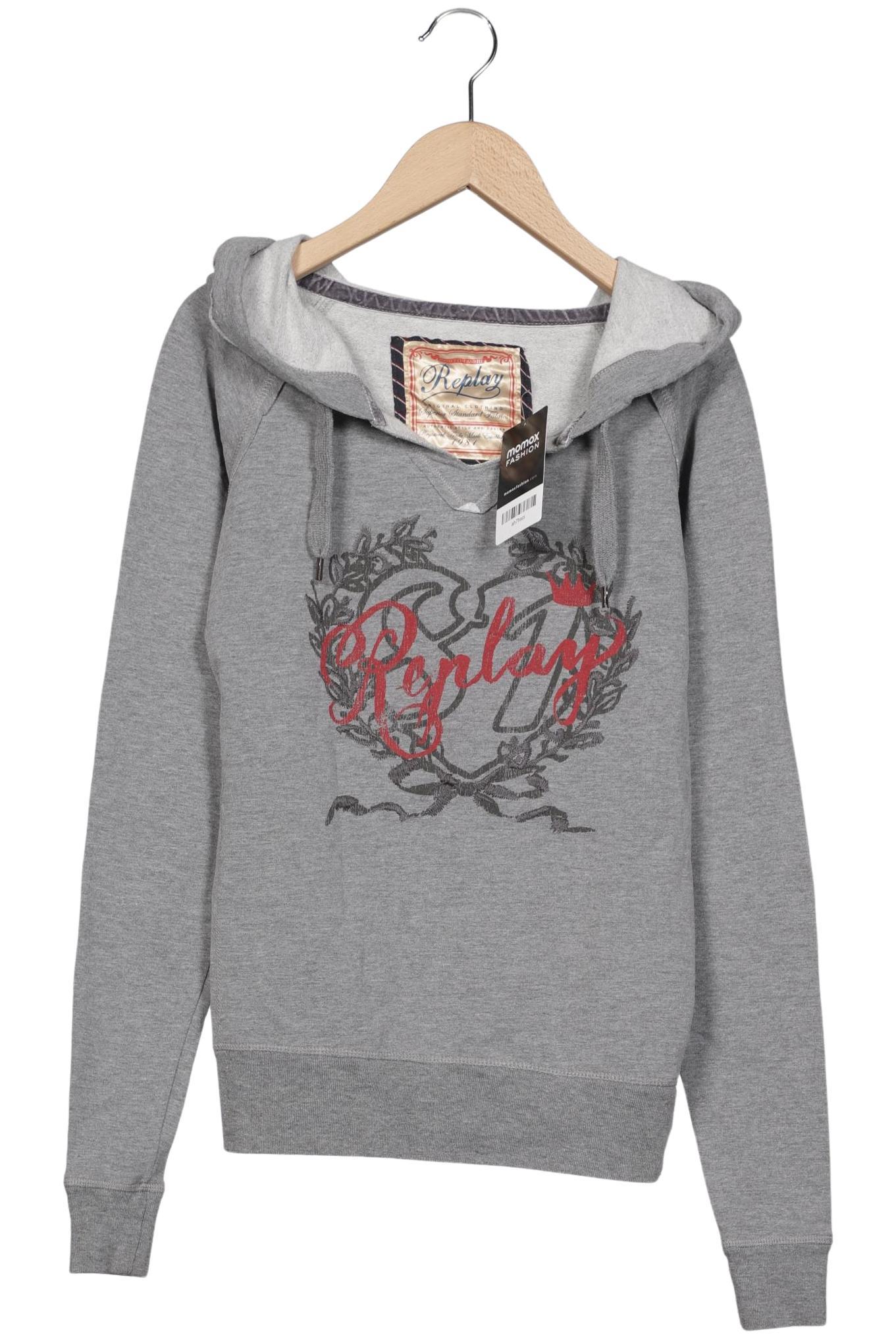 

Replay Damen Kapuzenpullover, grau, Gr. 34