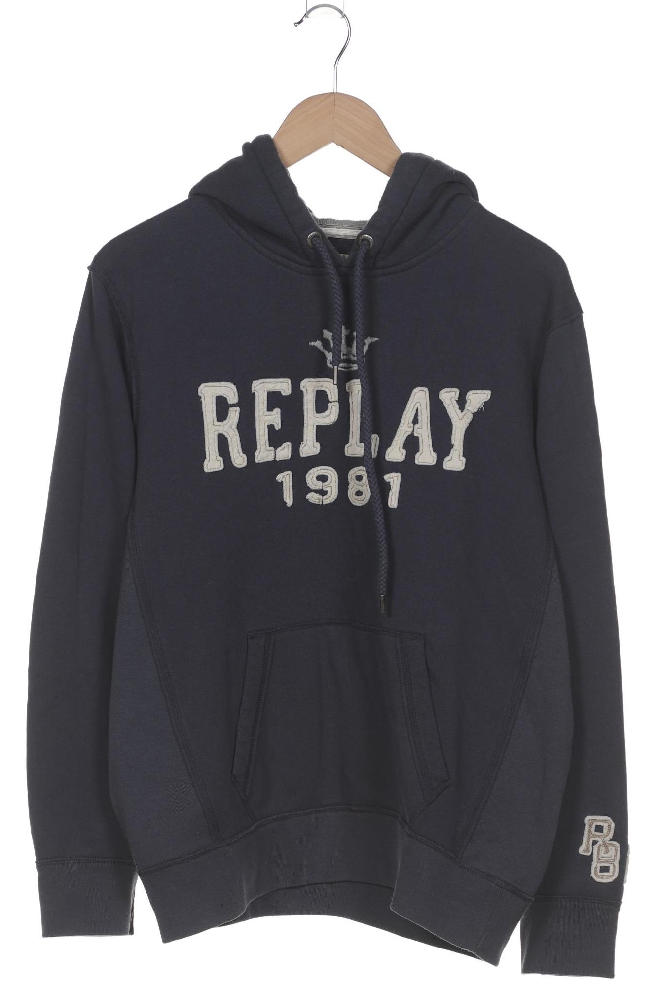 

Replay Damen Kapuzenpullover, marineblau, Gr. 42