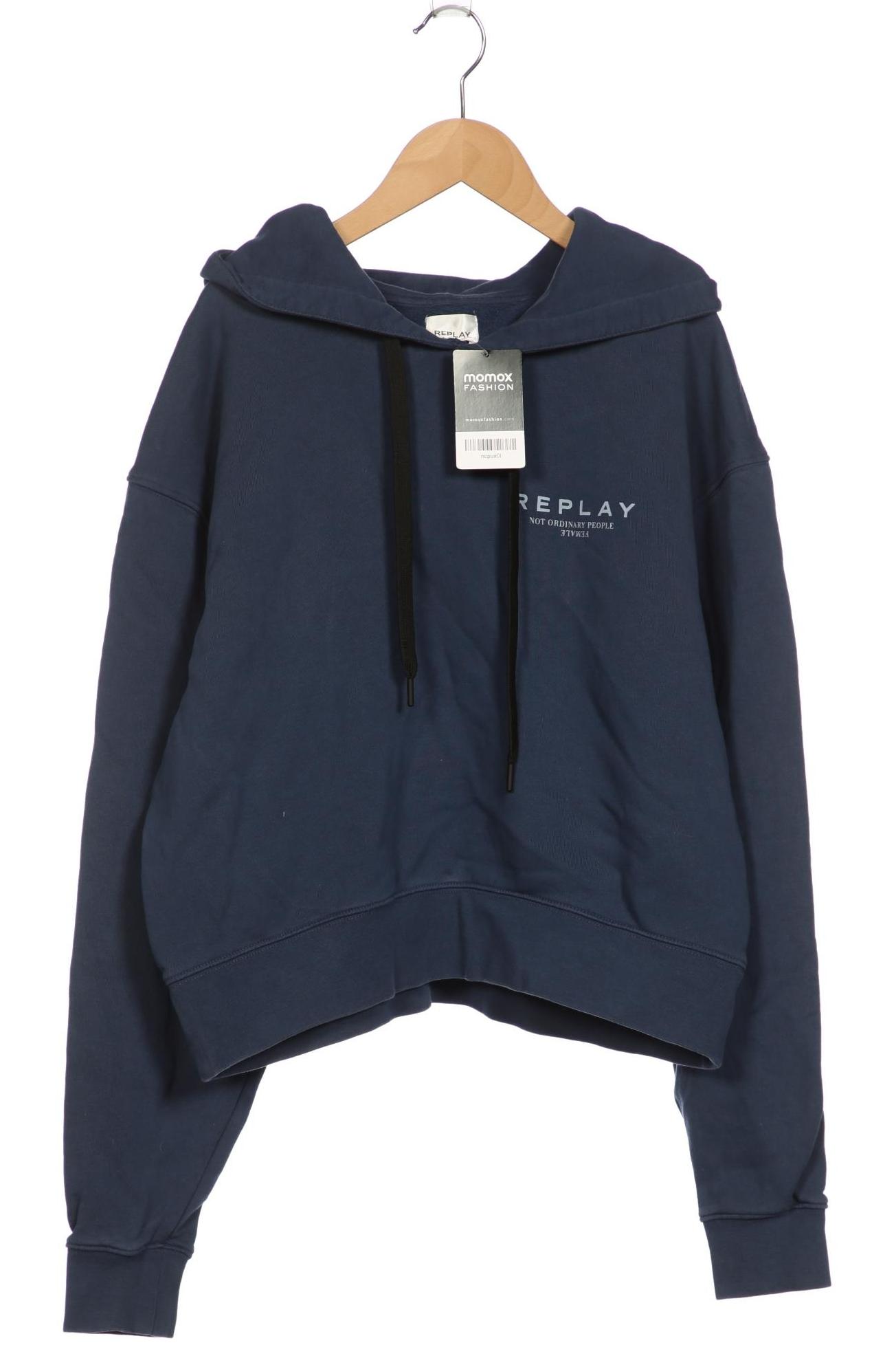 

Replay Damen Kapuzenpullover, marineblau, Gr. 36