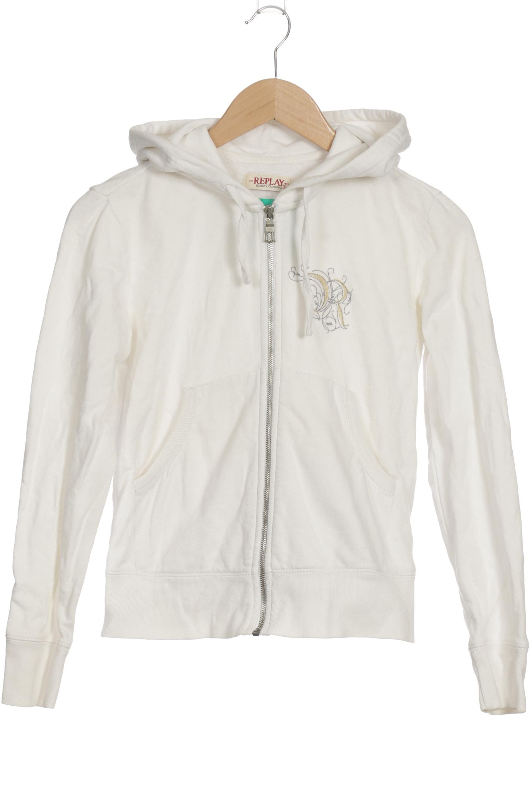 

Replay Damen Kapuzenpullover, weiß, Gr. 34