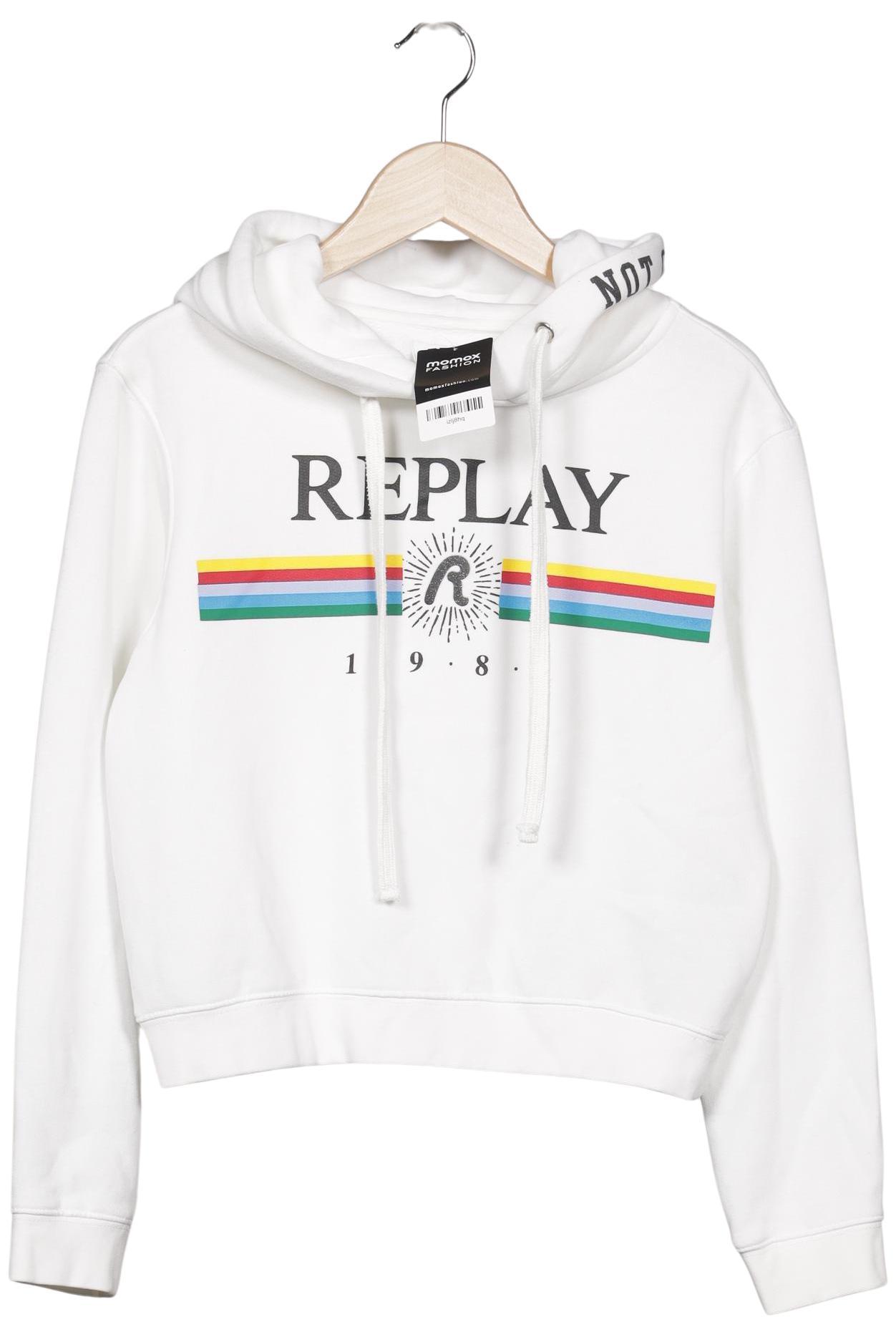 

Replay Damen Kapuzenpullover, weiß, Gr. 36
