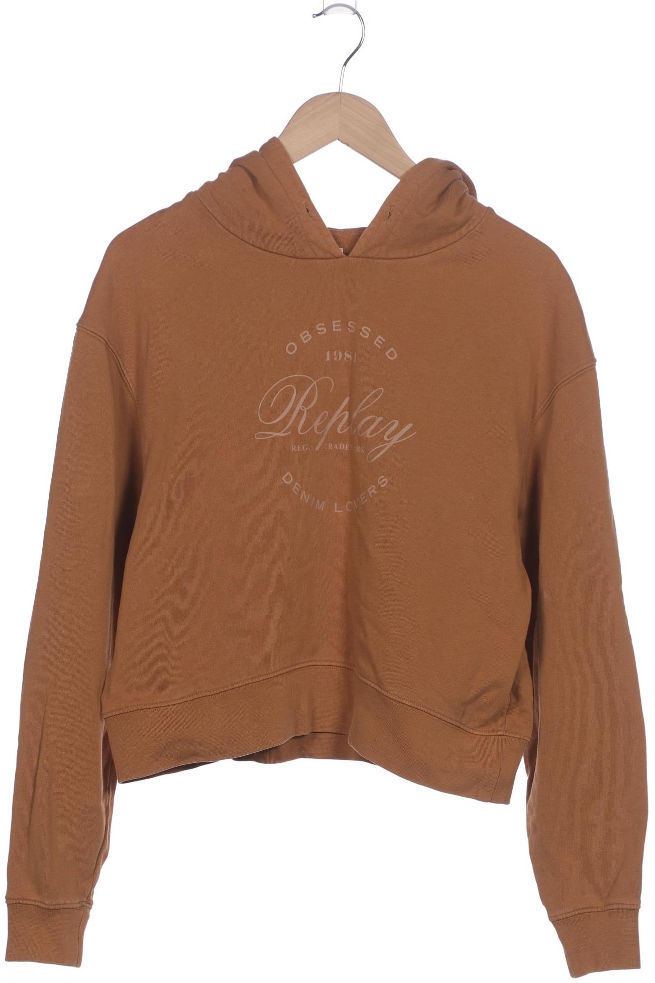 

Replay Damen Kapuzenpullover, braun, Gr. 34
