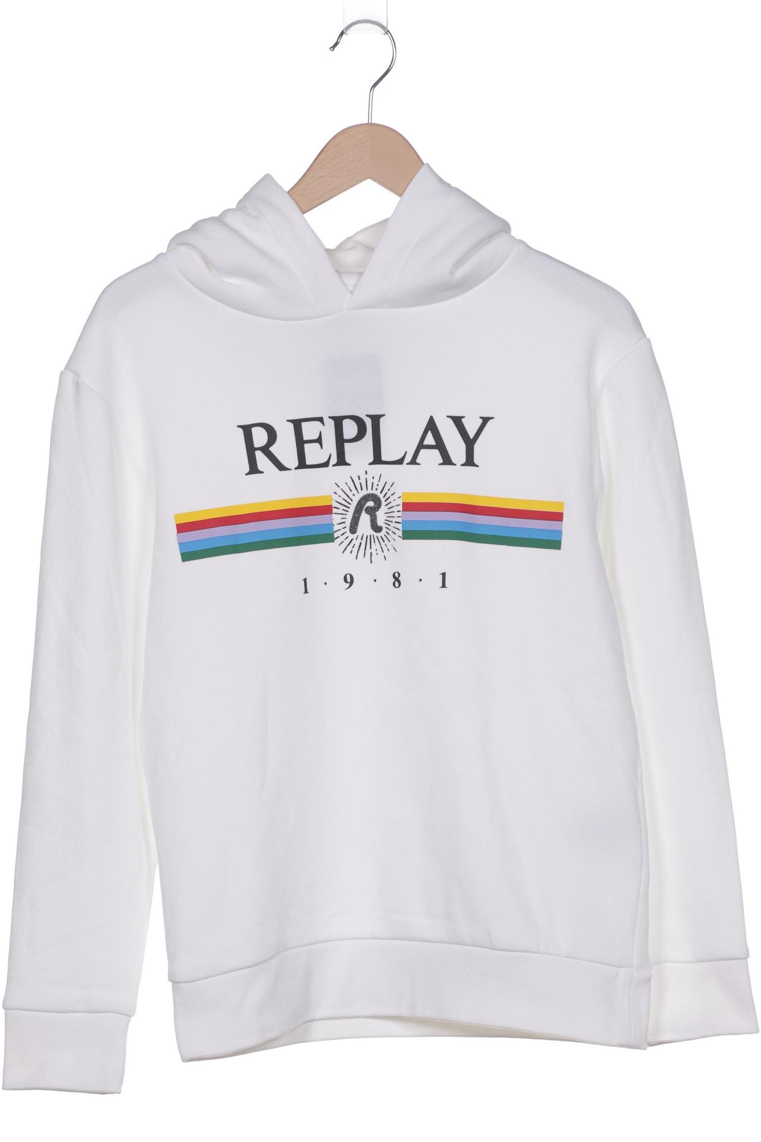 

Replay Damen Kapuzenpullover, weiß, Gr. 36