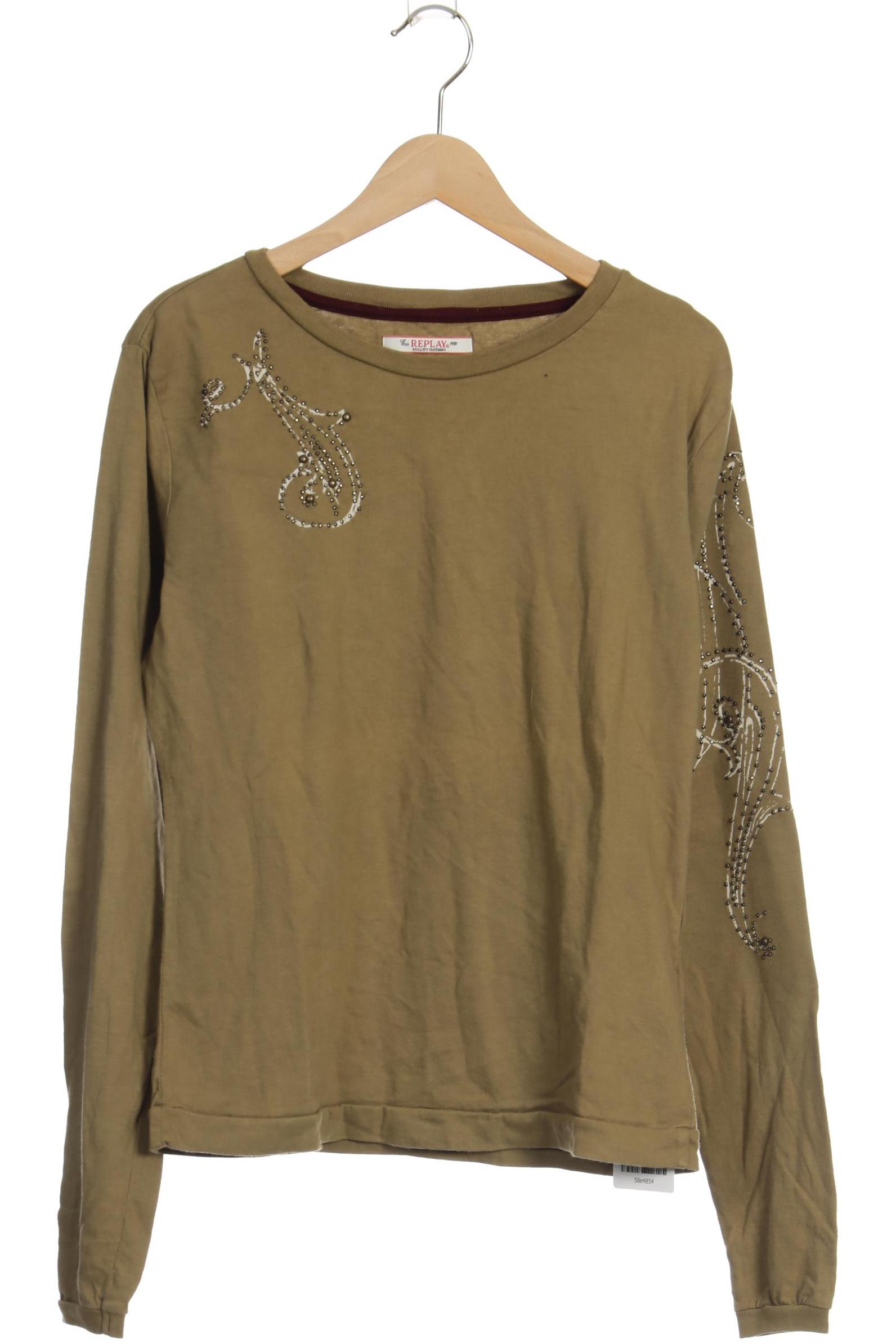 

Replay Damen Langarmshirt, grün, Gr. 42