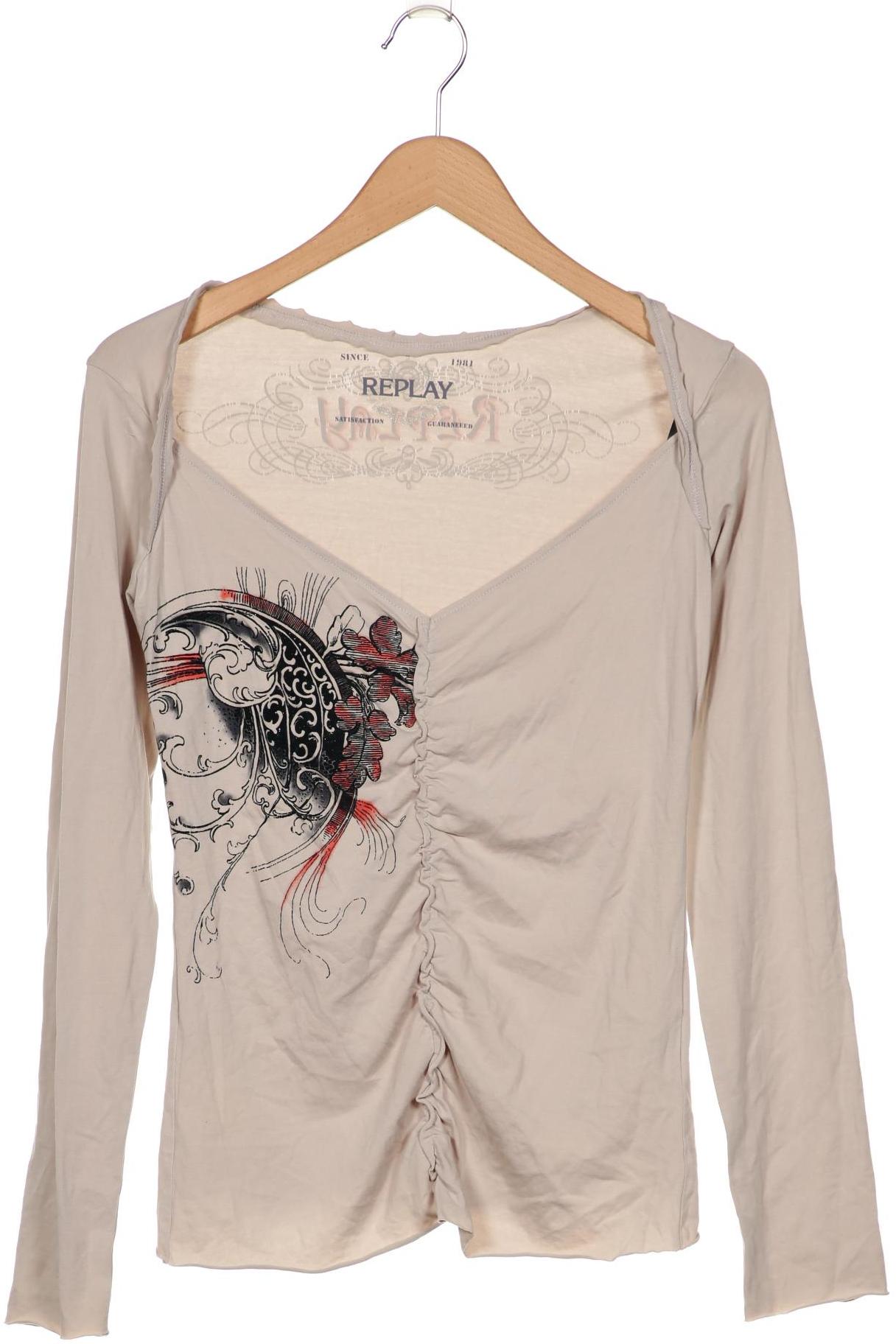 

Replay Damen Langarmshirt, beige