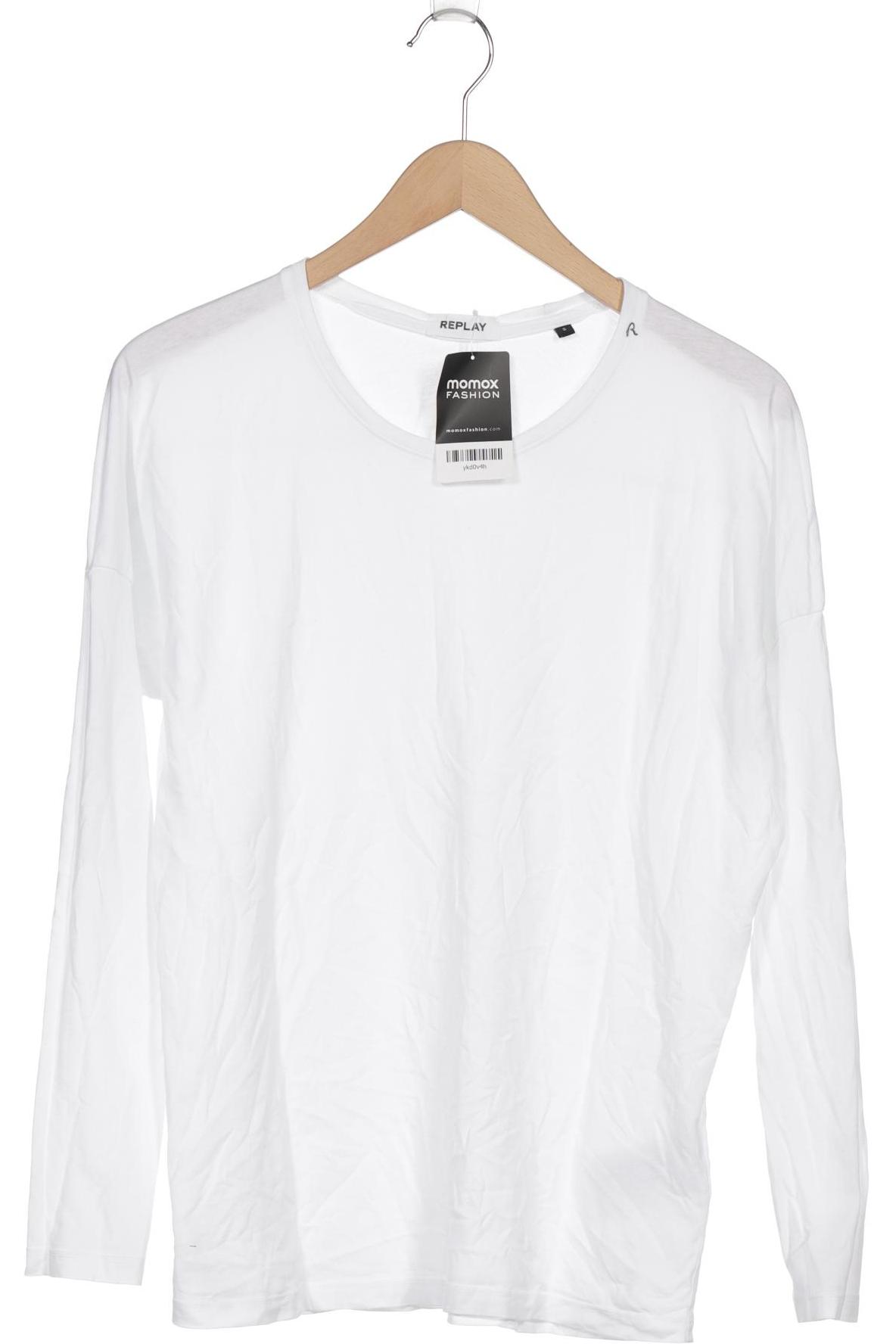

Replay Damen Langarmshirt, weiß