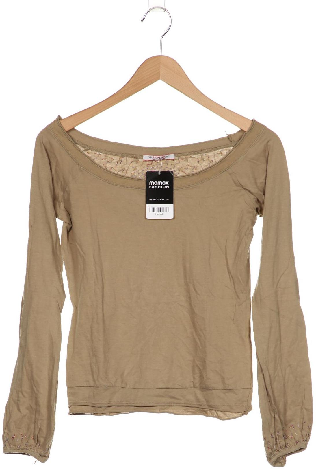 

Replay Damen Langarmshirt, beige