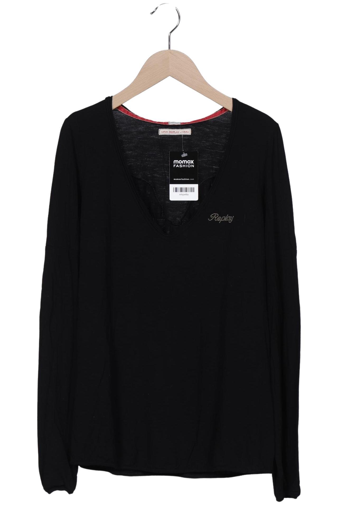 

Replay Damen Langarmshirt, schwarz, Gr. 38