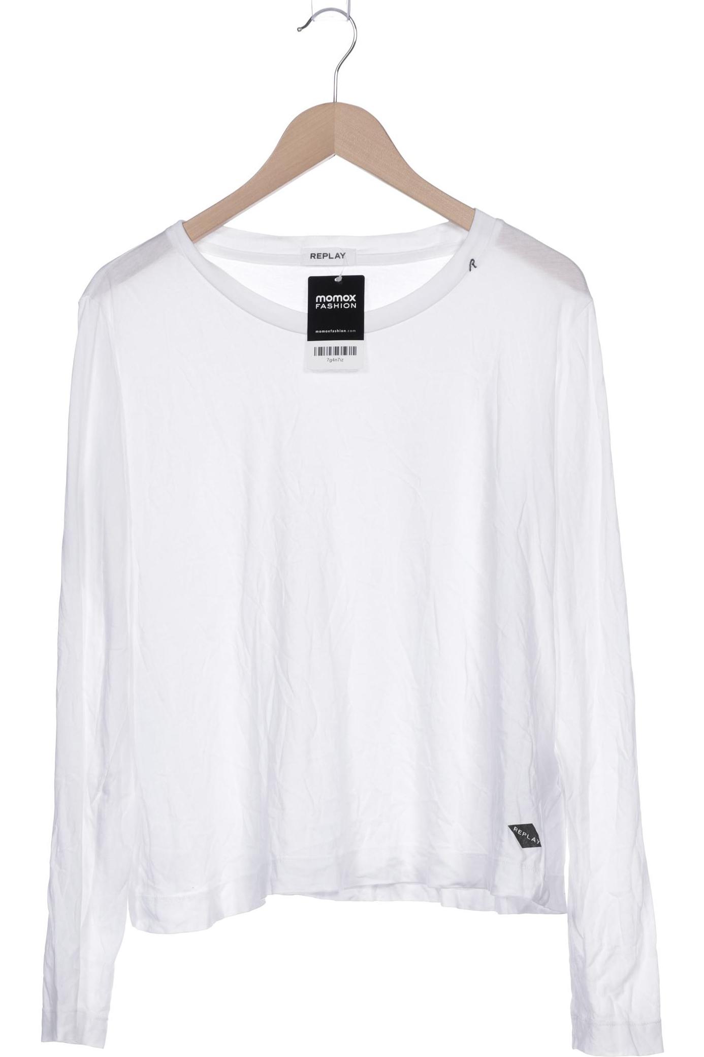

Replay Damen Langarmshirt, weiß, Gr. 42