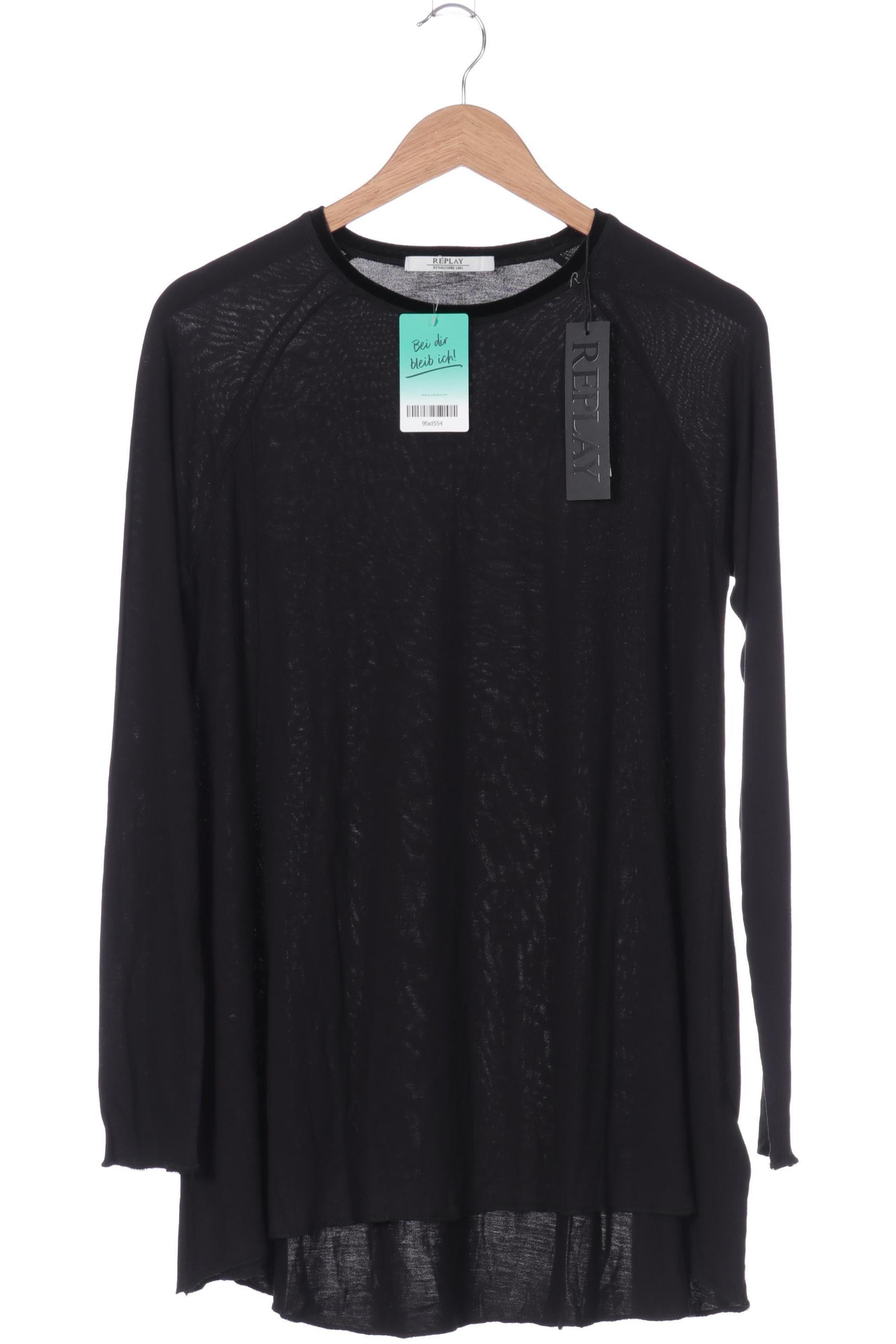 

Replay Damen Langarmshirt, schwarz, Gr.