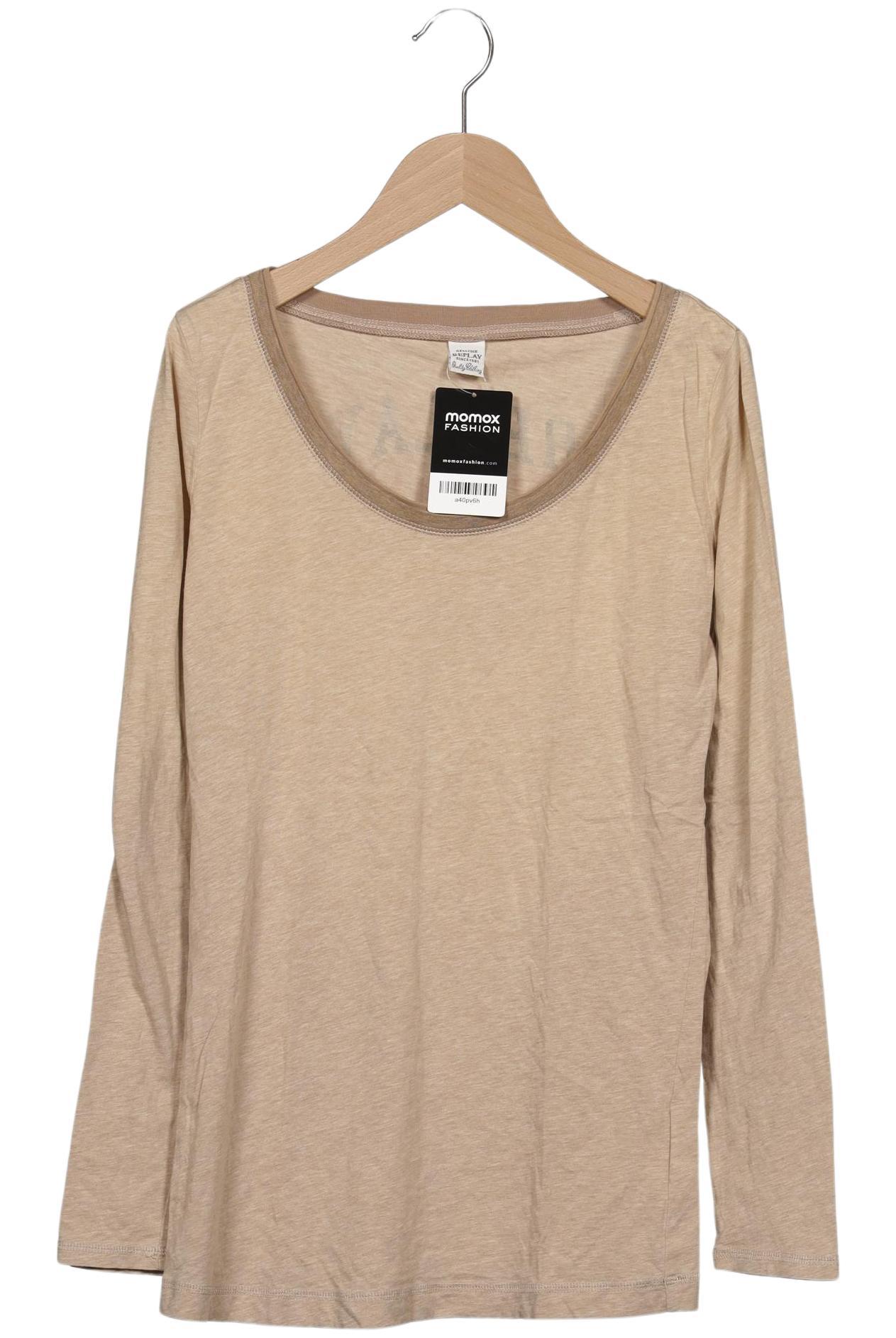 

Replay Damen Langarmshirt, beige, Gr. 36