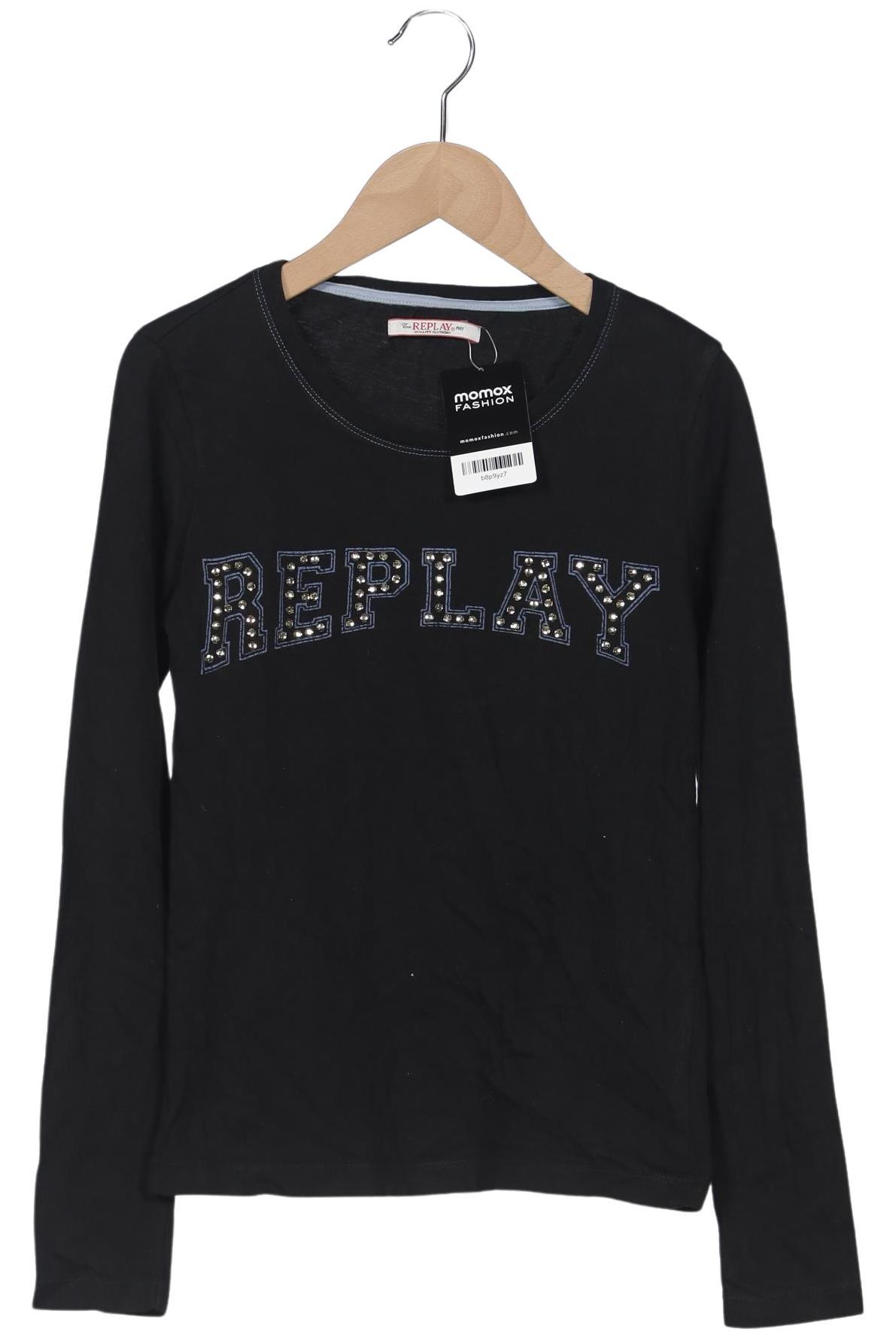 

Replay Damen Langarmshirt, schwarz, Gr. 34