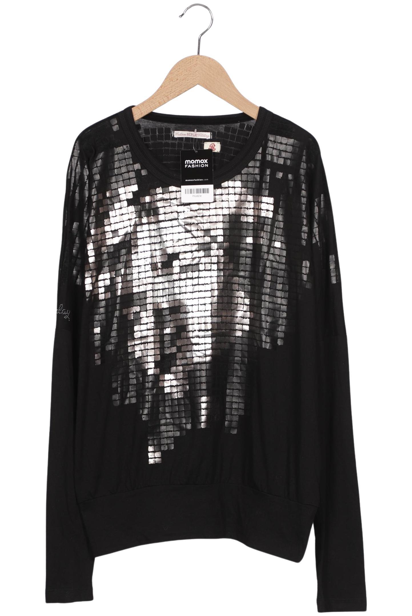 

Replay Damen Langarmshirt, schwarz, Gr. 44