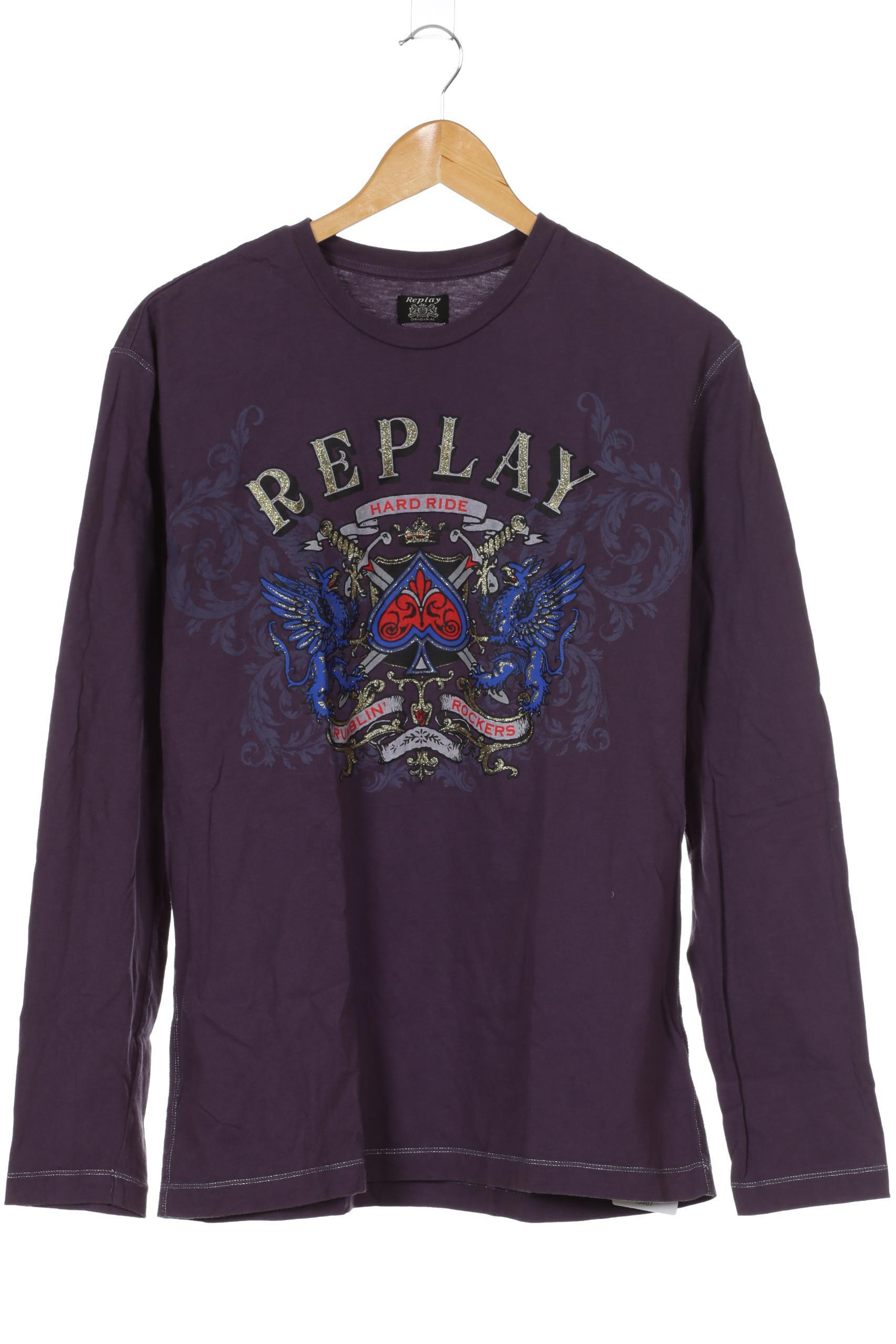 

Replay Damen Langarmshirt, lila, Gr.