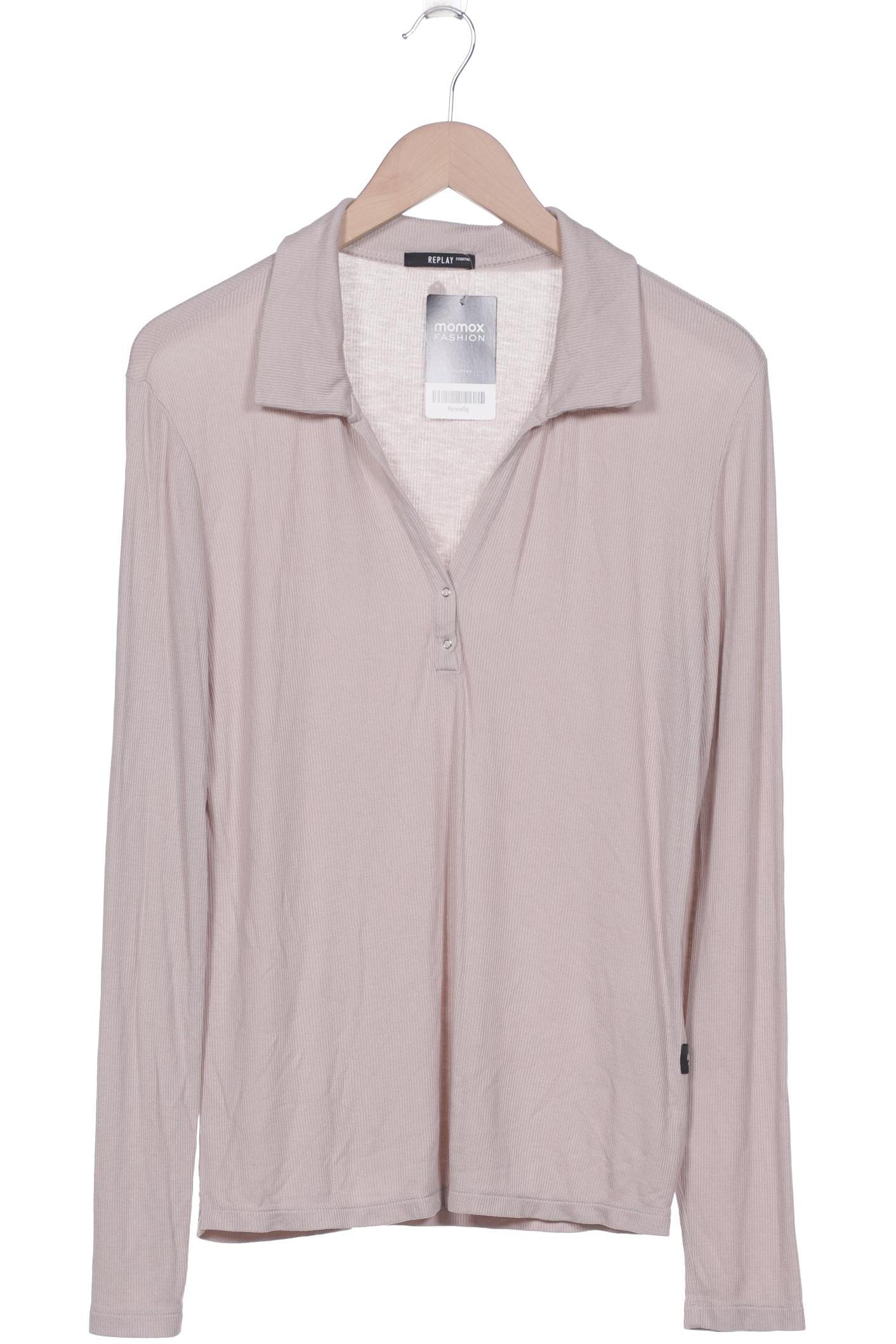 

Replay Damen Langarmshirt, beige, Gr. 42