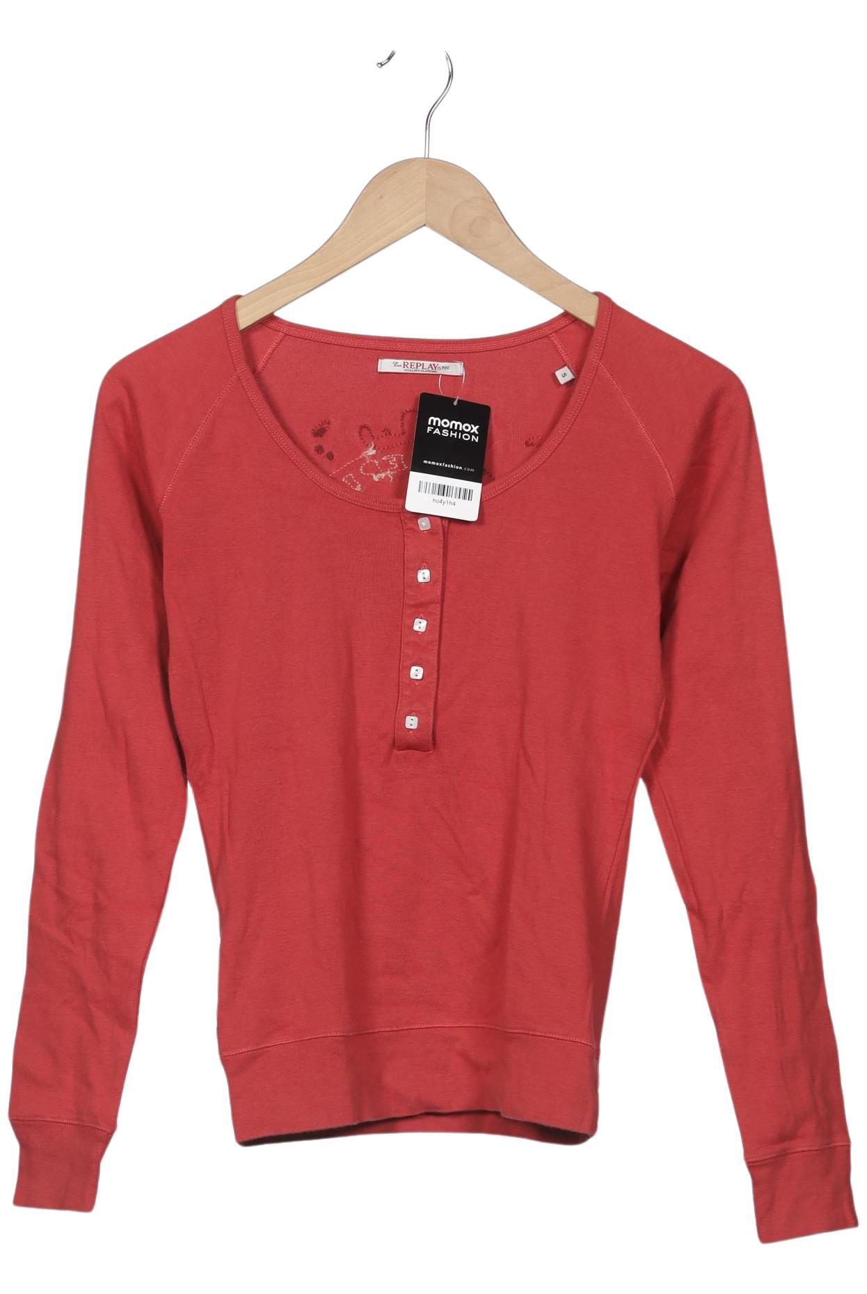 

Replay Damen Langarmshirt, rot, Gr. 36