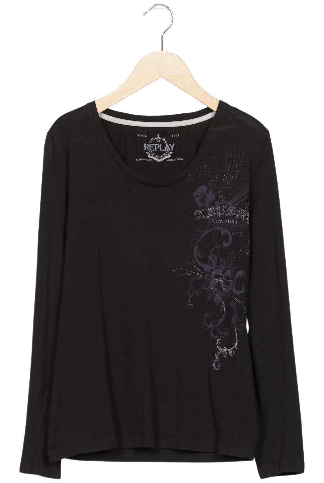 

Replay Damen Langarmshirt, schwarz, Gr. 42