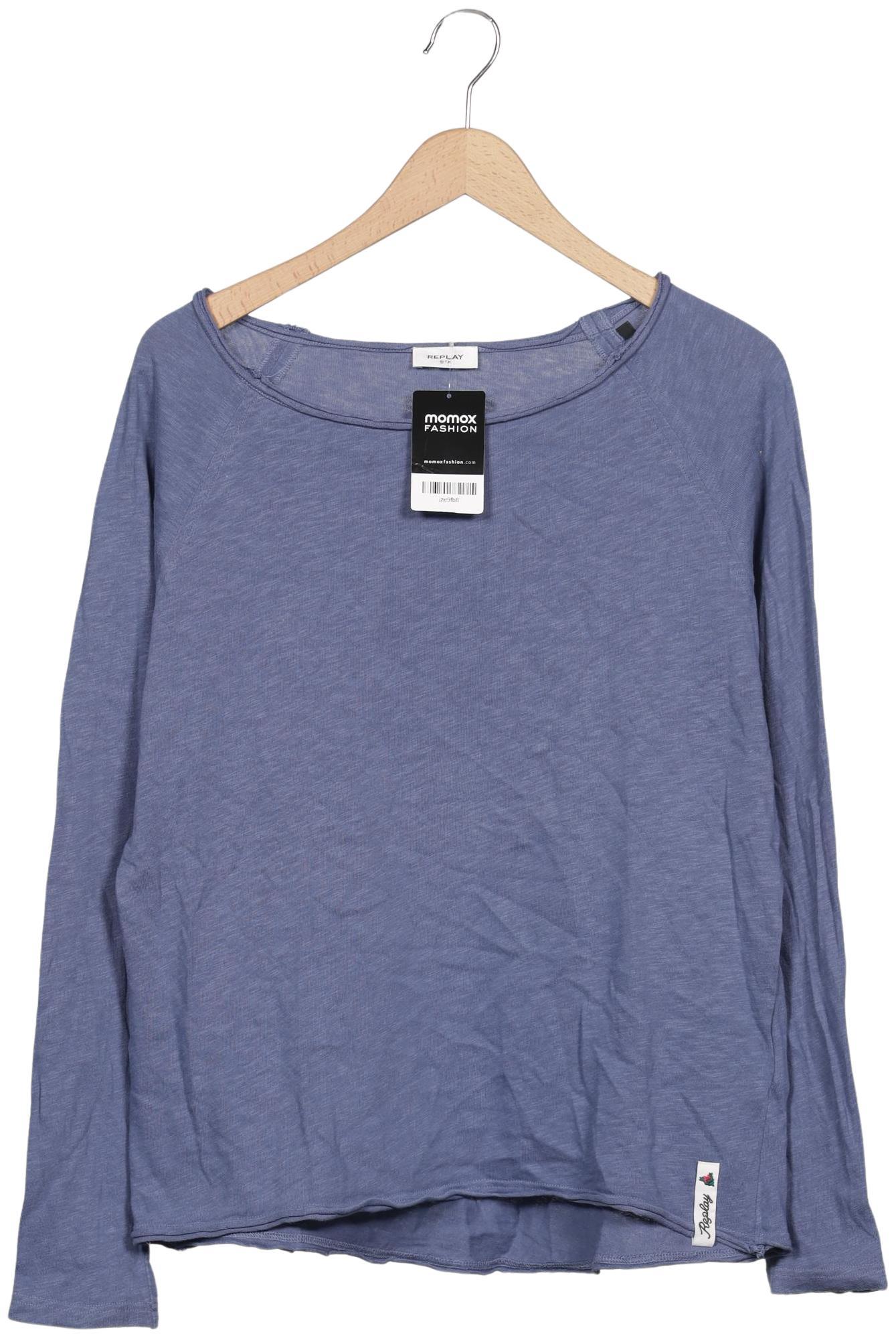 

Replay Damen Langarmshirt, blau, Gr. 44
