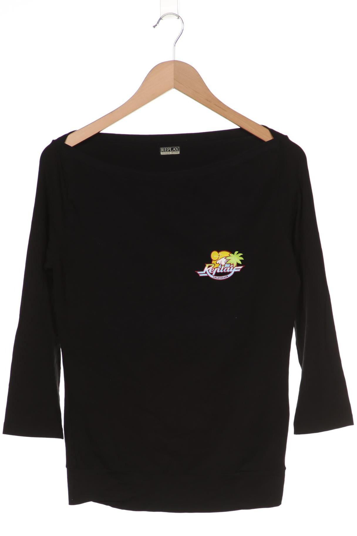

Replay Damen Langarmshirt, schwarz