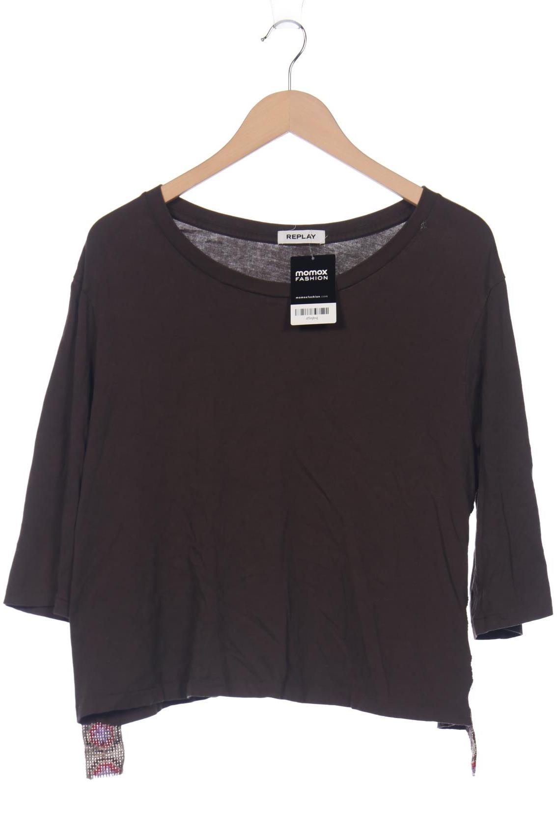 

Replay Damen Langarmshirt, braun, Gr. 36