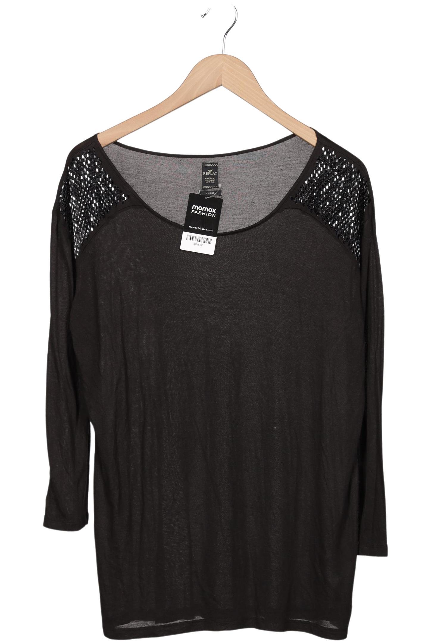 

Replay Damen Langarmshirt, schwarz, Gr. 42