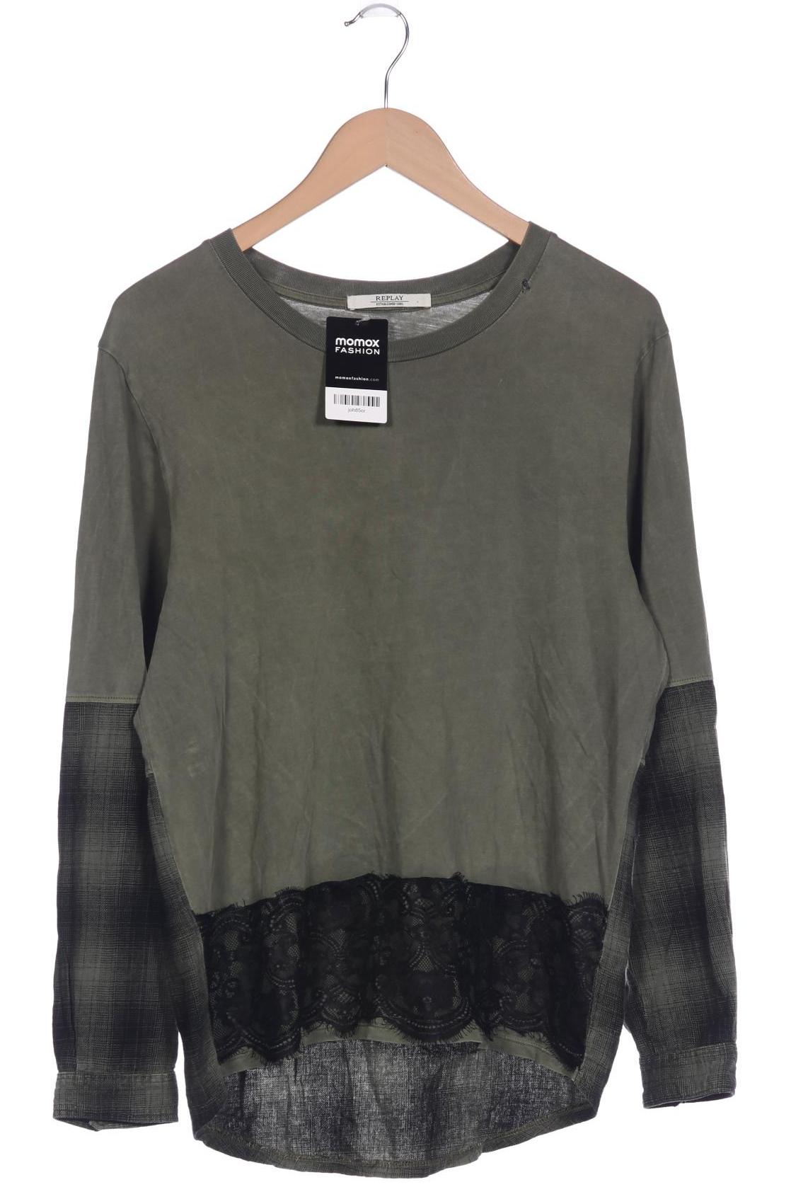 

Replay Damen Langarmshirt, grün, Gr. 42