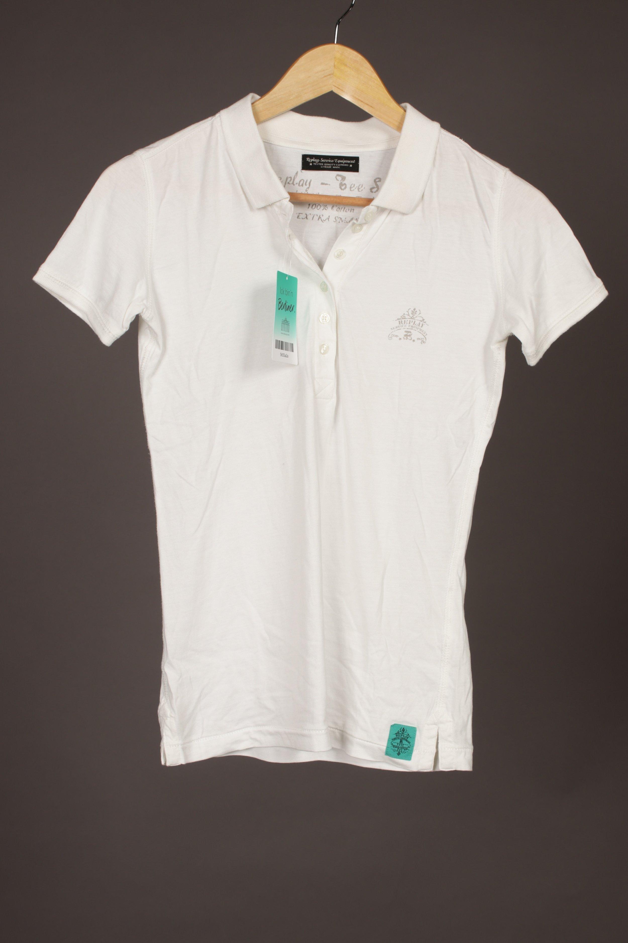 

Replay Damen Poloshirt, weiß, Gr.