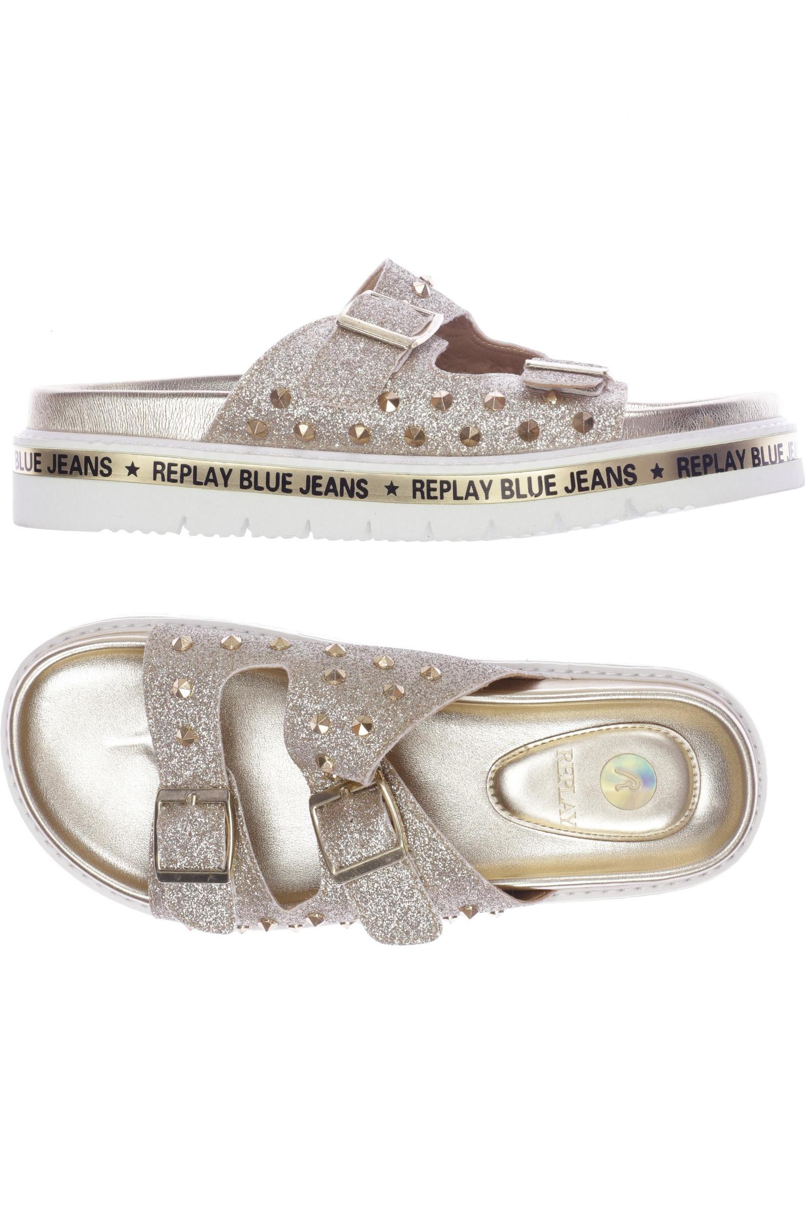 

Replay Damen Sandale, gold, Gr. 41
