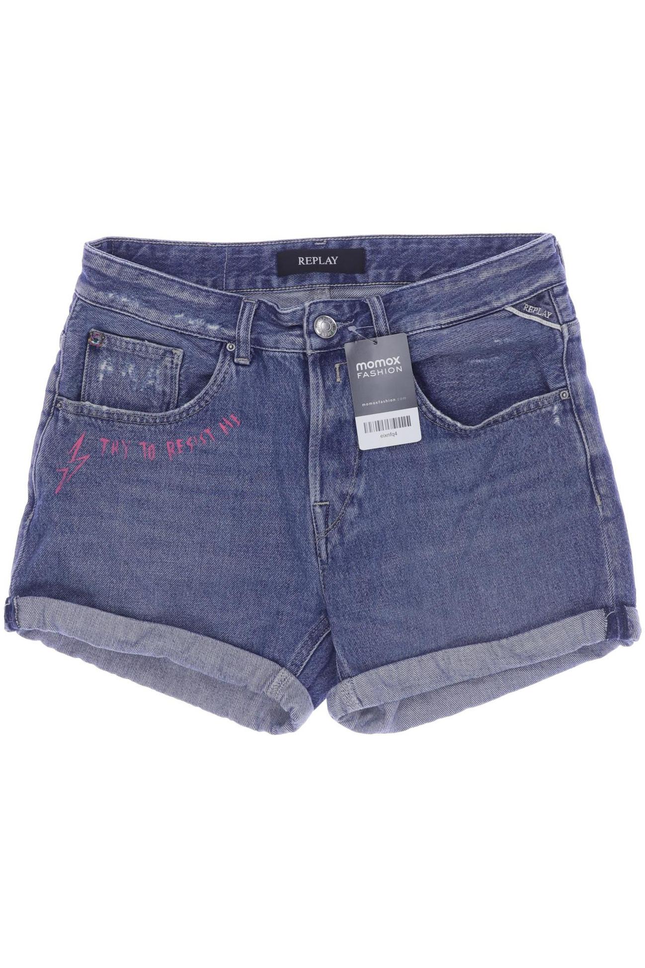 

Replay Damen Shorts, blau, Gr. 27