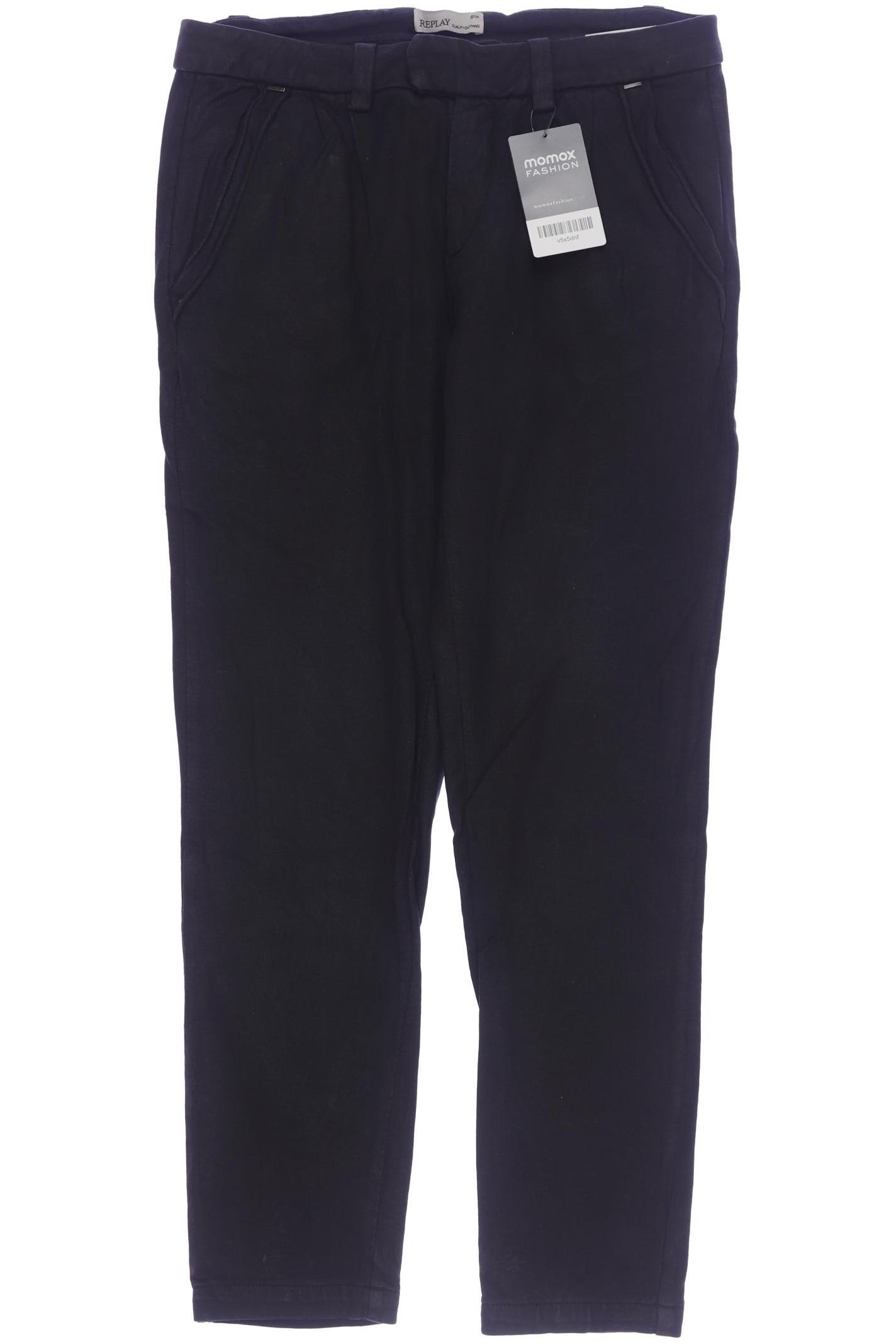 

Replay Damen Stoffhose, schwarz, Gr. 0