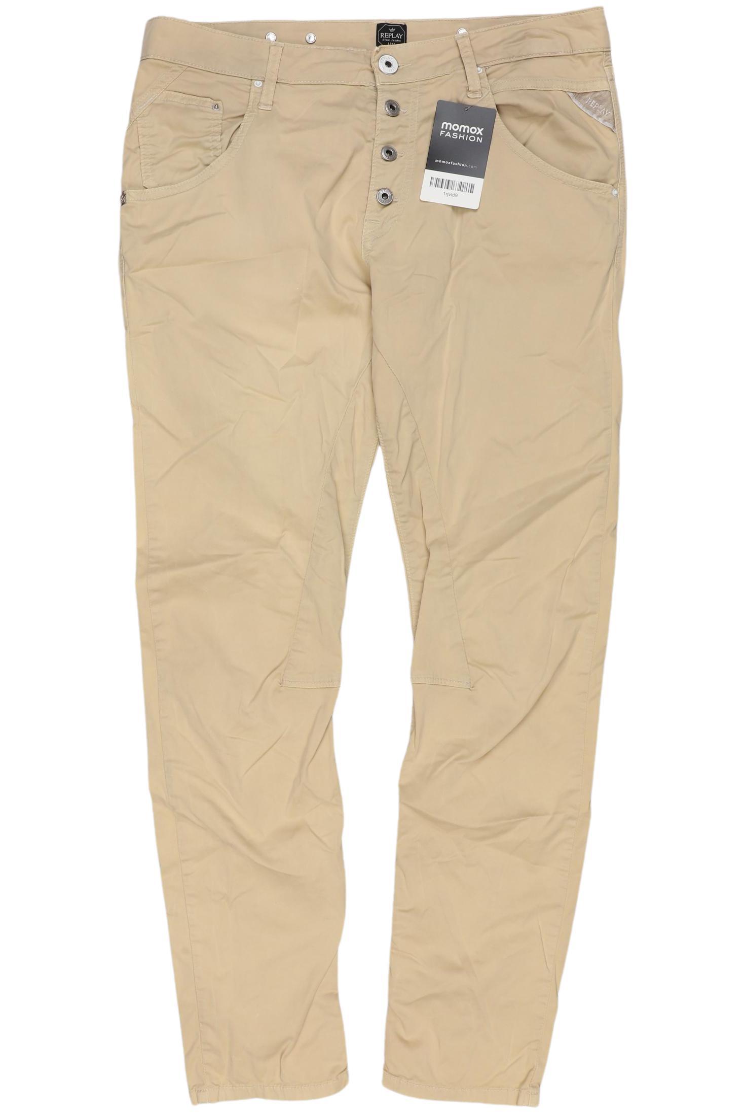 

Replay Damen Stoffhose, beige, Gr. 26
