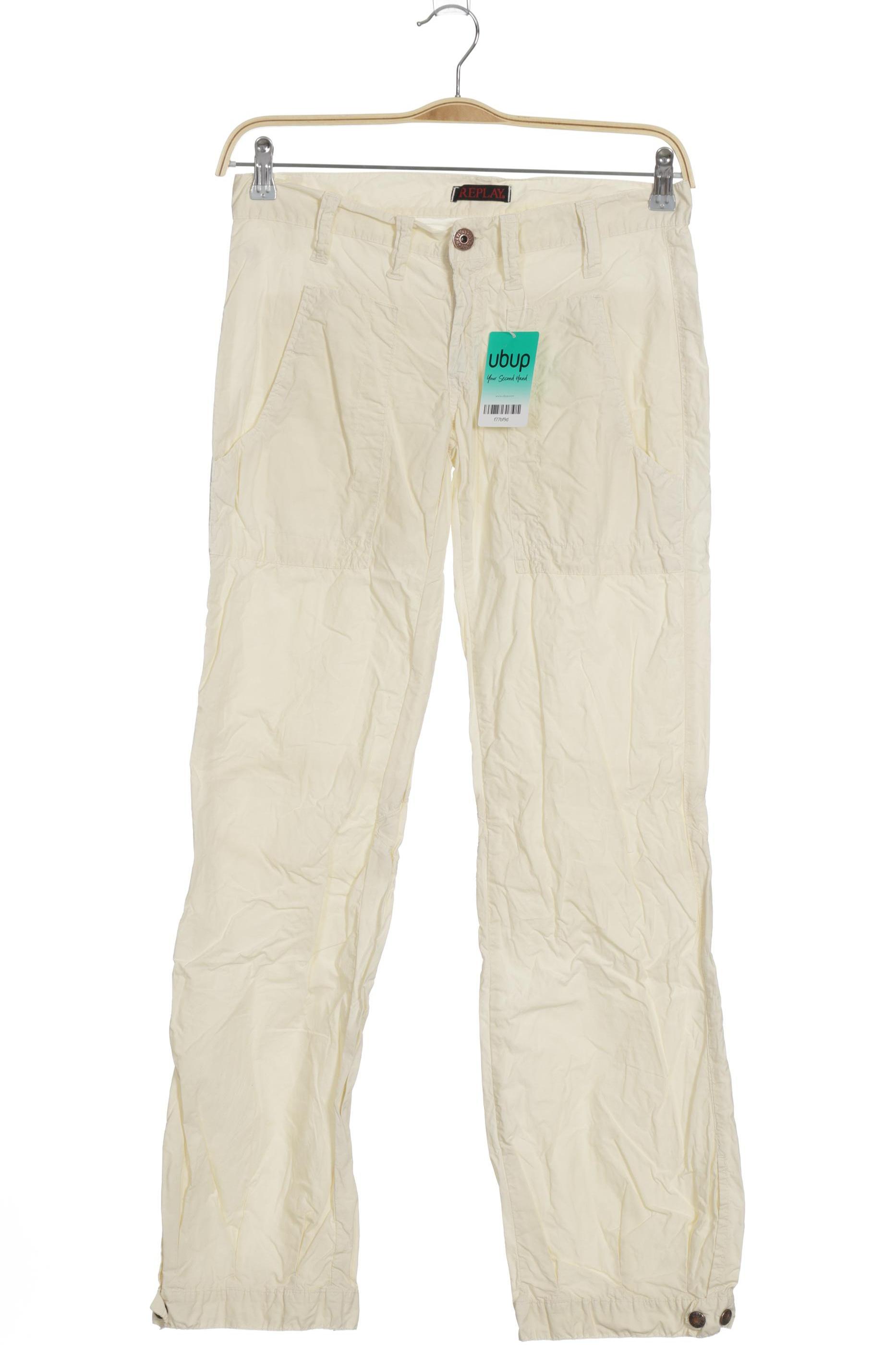 

Replay Damen Stoffhose, beige, Gr. 30